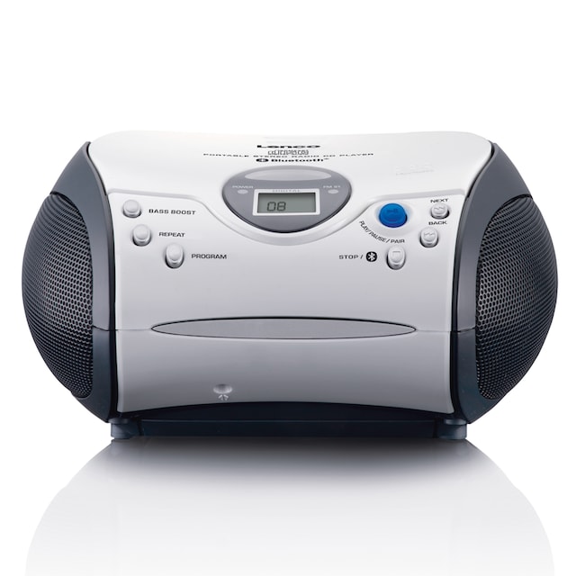 Lenco Radio »SCD-24BT WHBK - Tragbarer CD-Player«, (FM-Tuner) | BAUR