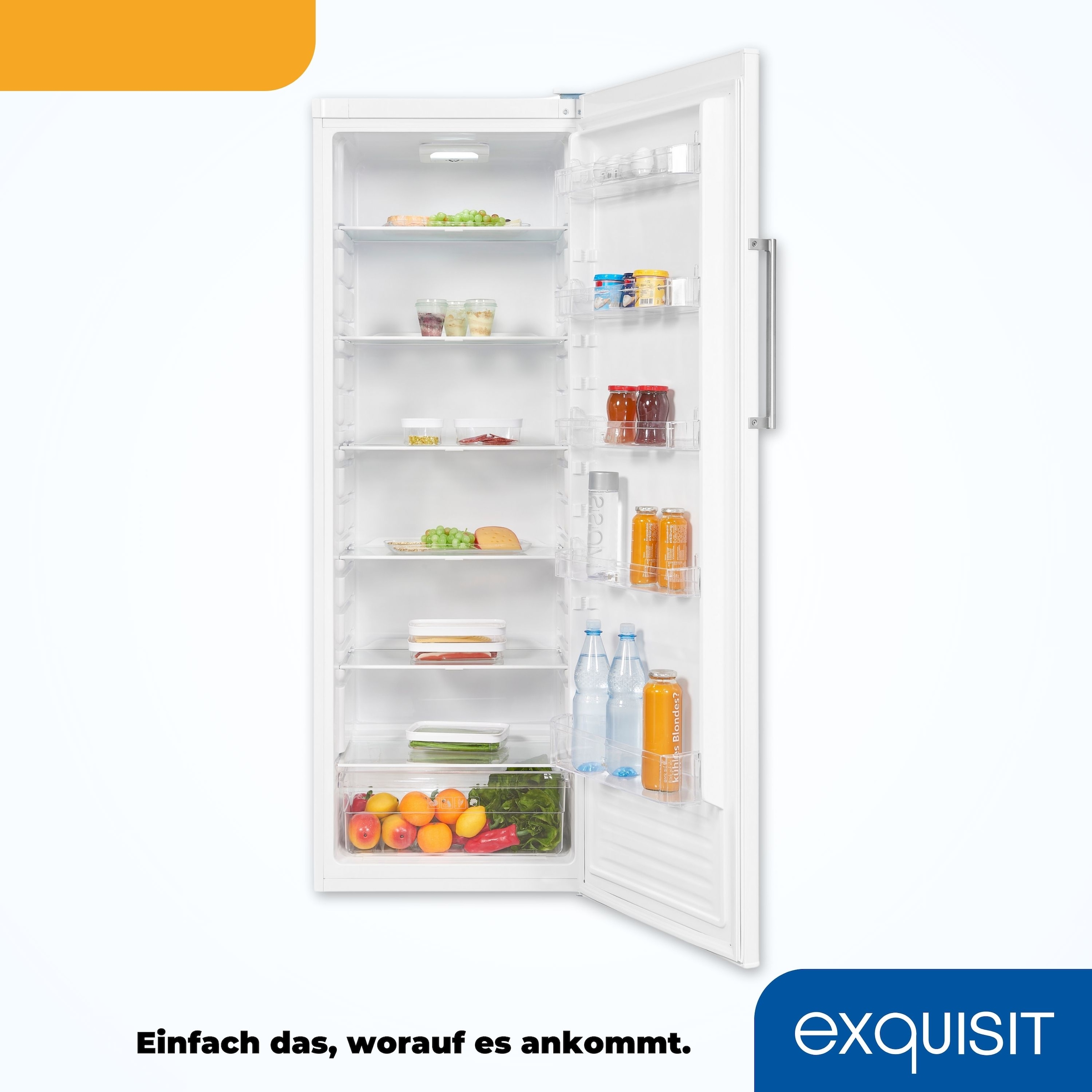 exquisit Vollraumkühlschrank »KS350-V-H-040D weiss«