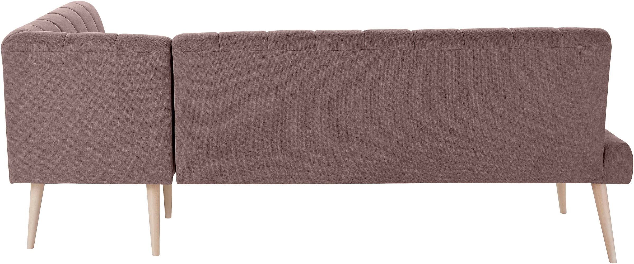 exxpo - sofa fashion Eckbank »Costa, moderne Rückensteppung, bequem und elegant, hoher Holzfuß«, hochwertig verarbeitet, Frei im Raum stellbar