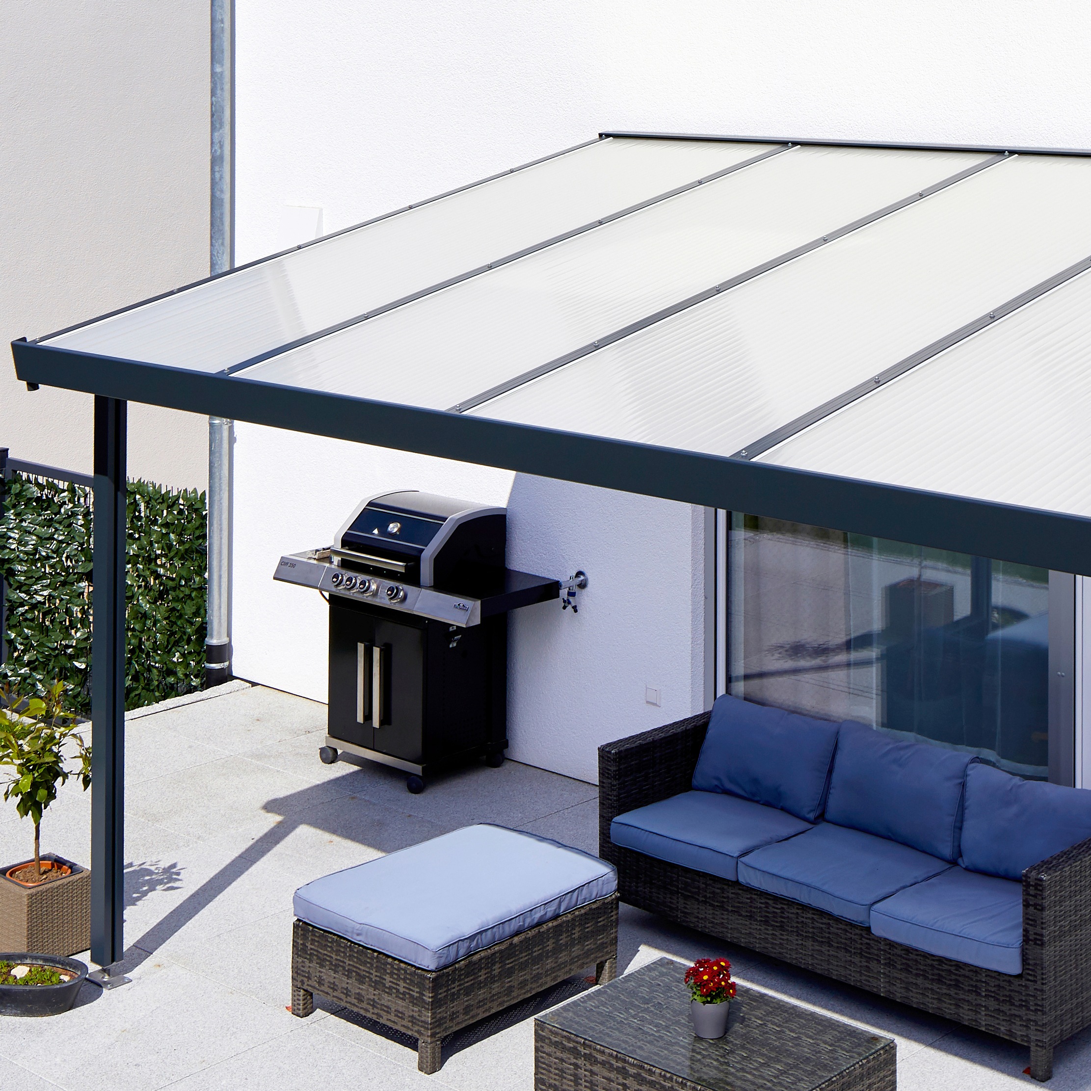 GUTTA Terrassendach »Premium«, BxT: 813x306 cm, Dach Acryl Klima blue