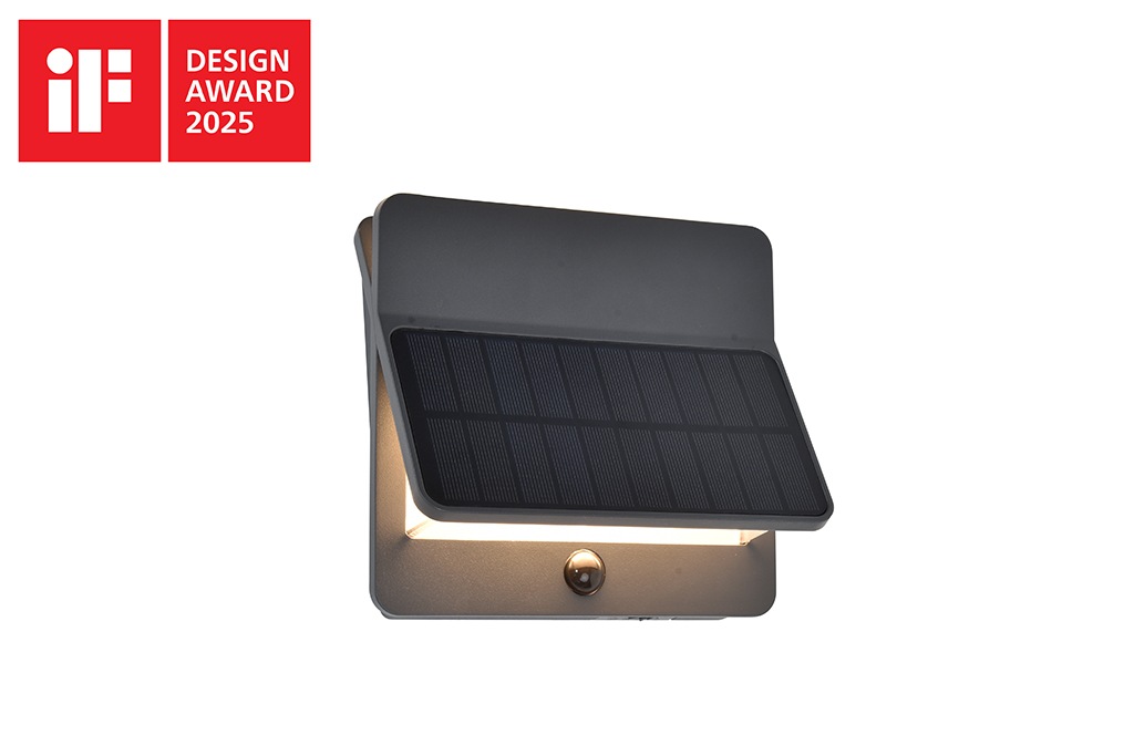 LUTEC LED Solarleuchte »LED-Solar-Aussenwandl. mit BWM ALETA«, 2 flammig, Leuchtmittel LED-Board | LED fest integriert, Design-Award