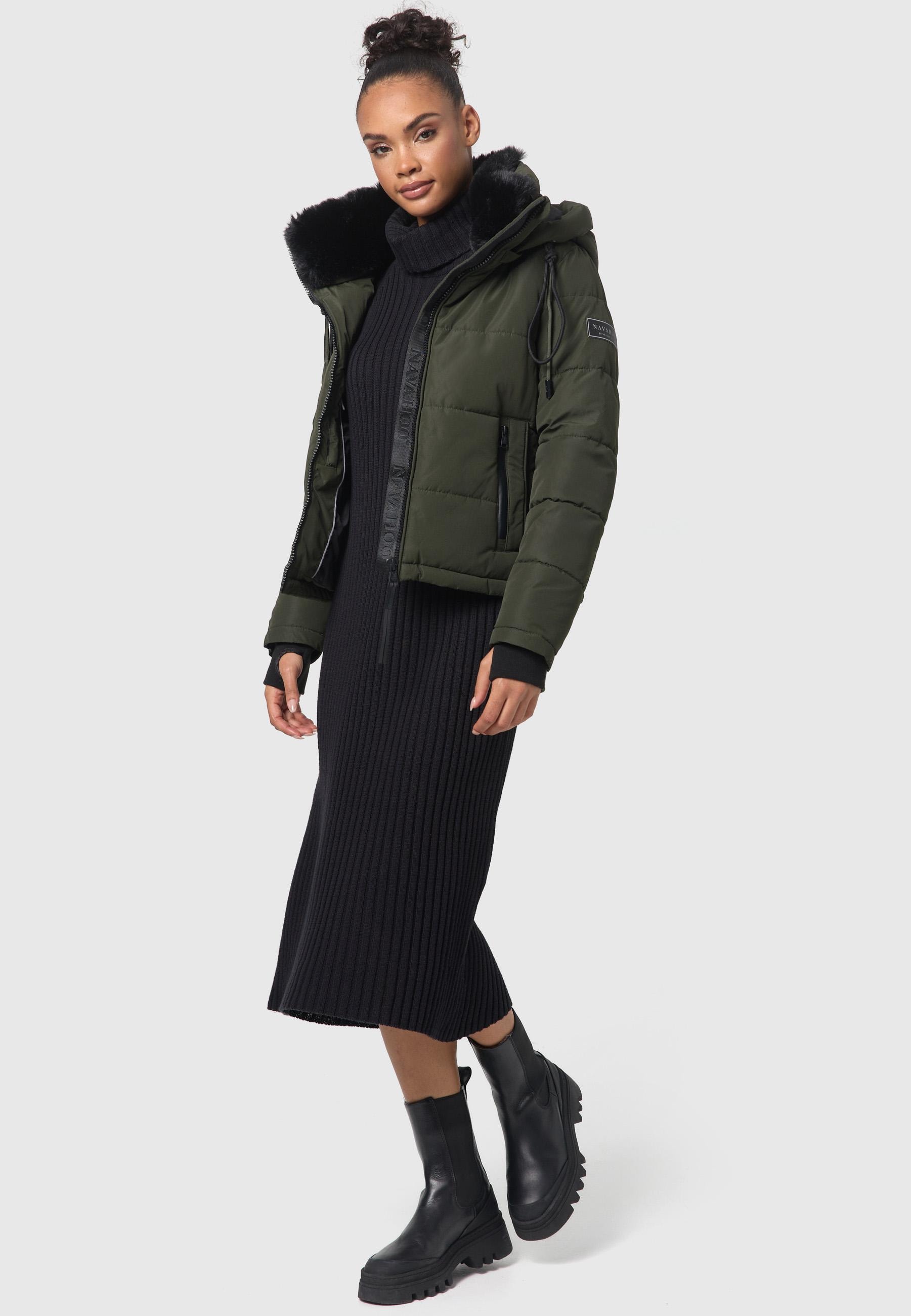 Navahoo Steppjacke »Mit Liebe XIV«, mit Kapuze, Warme gesteppte Damen Winterjacke mit kuscheligem Kragen
