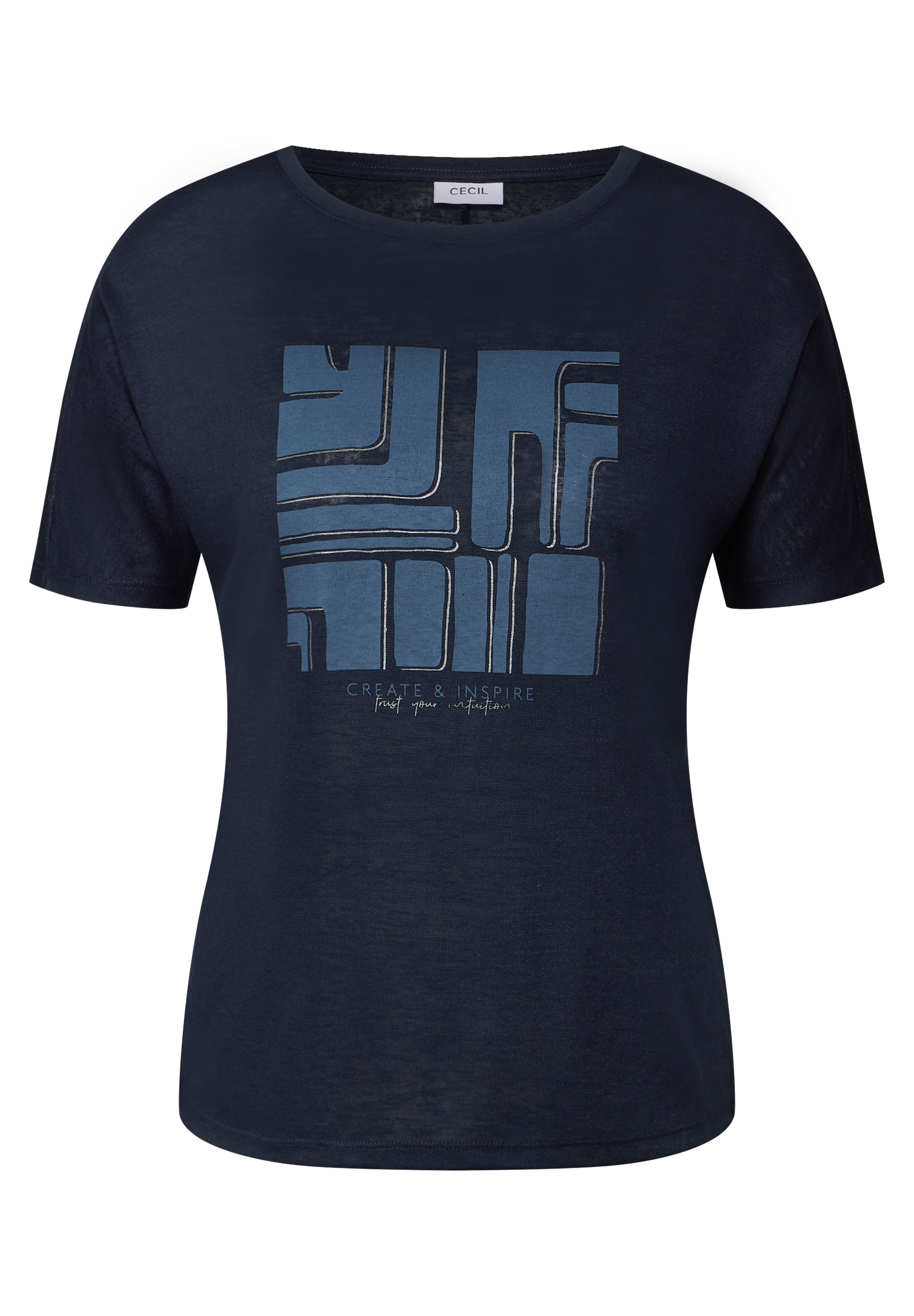 Cecil Print-Shirt, mit U-Boot-Ausschnitt