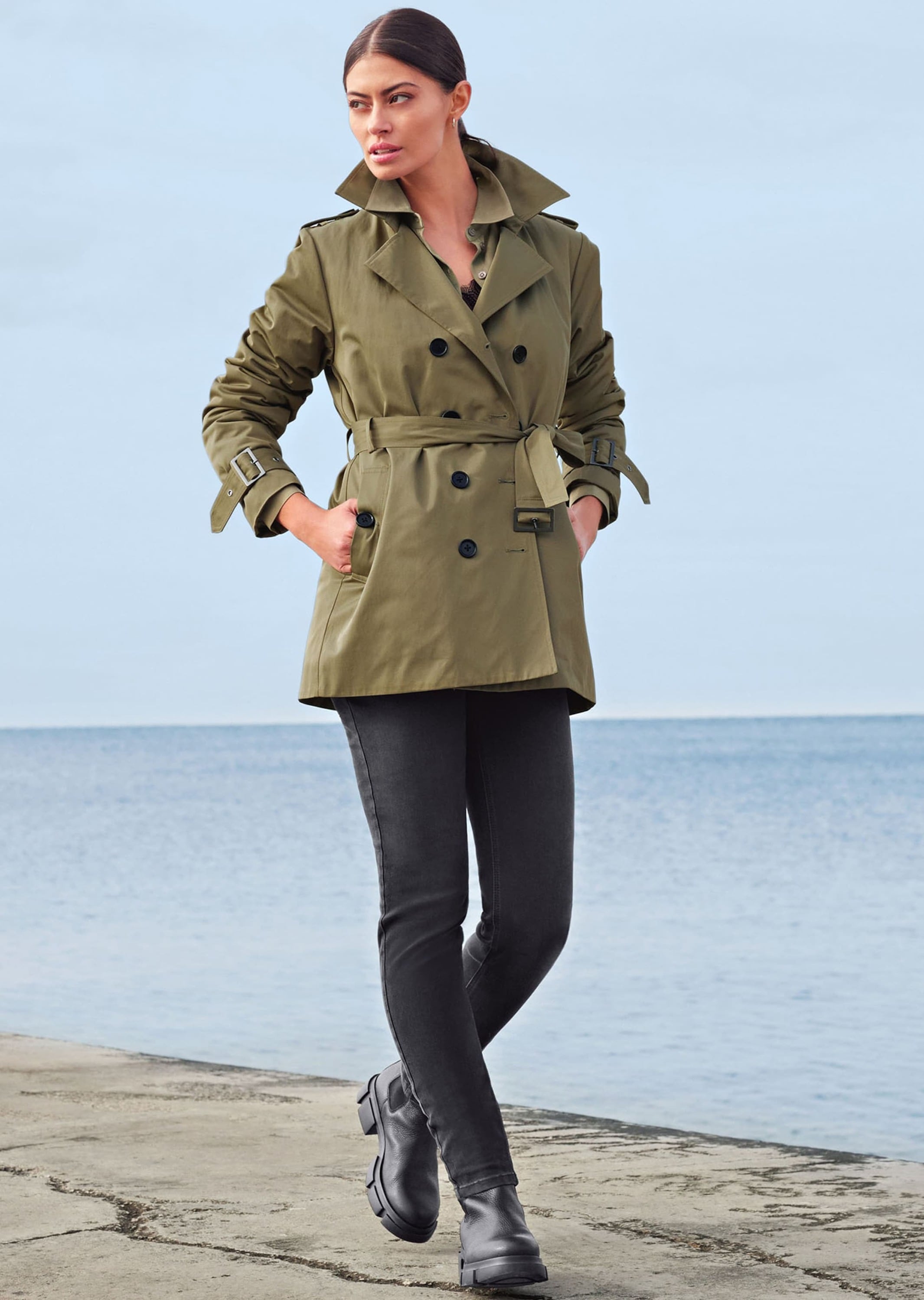MADELEINE Trenchcoat »Trenchjacke Zweireihige Trench-Jacke mit Steppfutter«
