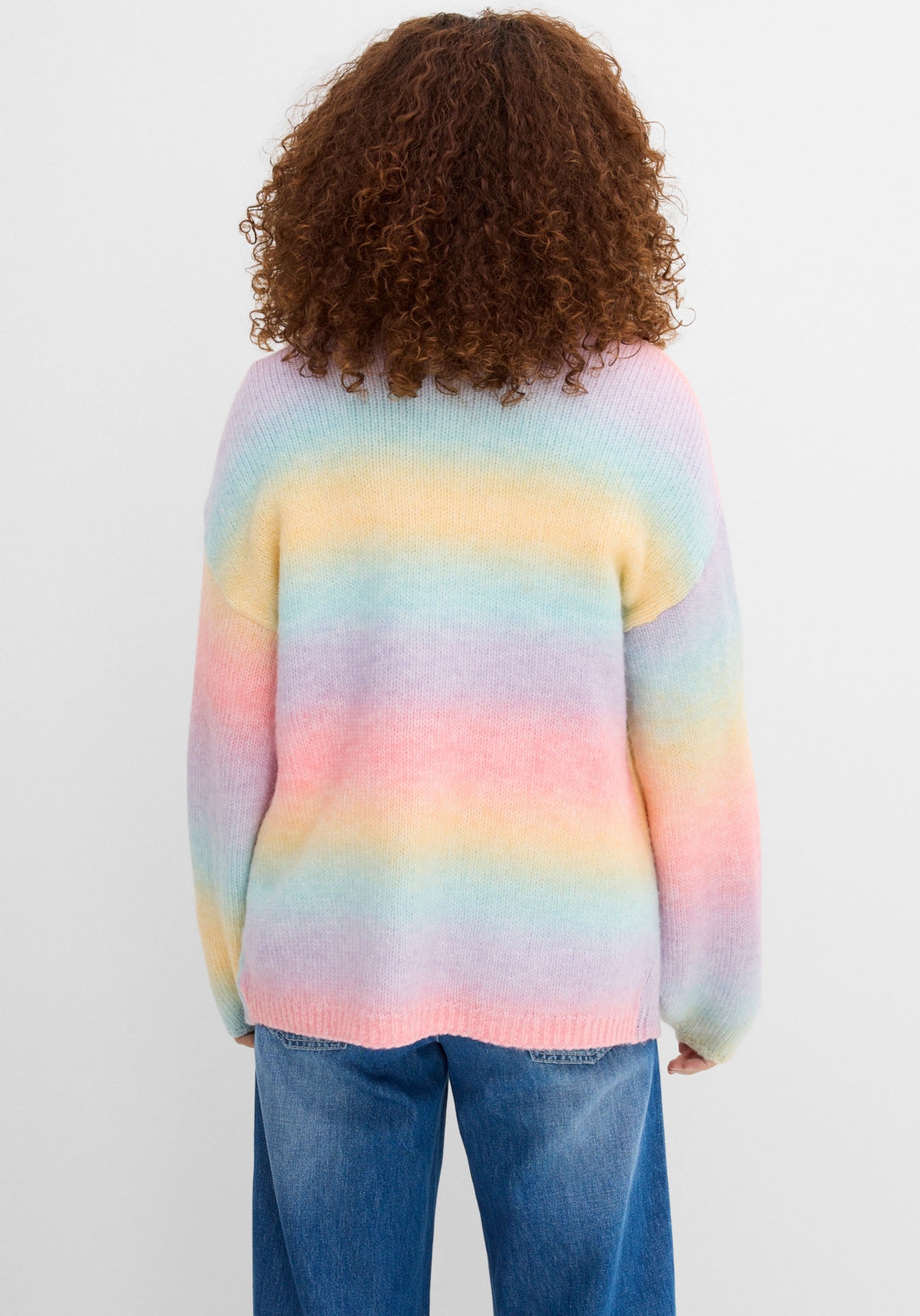 bonprix Strickjacke »Grobstrickjacke aus weichem Woll-Mix« Oversize-Passform, Multicolour-Optik, offene Form
