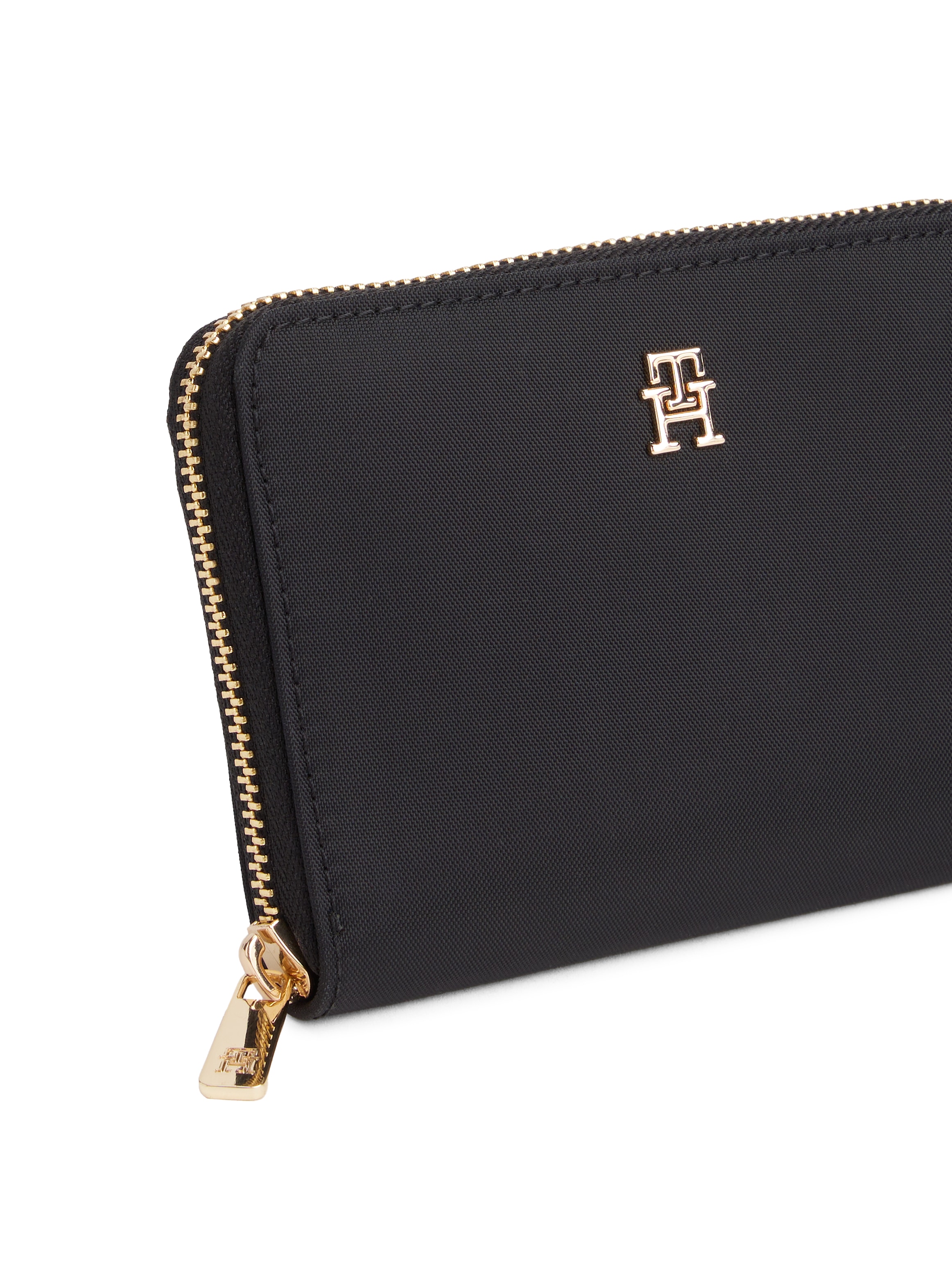 Tommy Hilfiger Geldbörse »POPETTE« Damen Geldbeutel, Portemonnaie mit goldfarbenem TH-Logoemblem