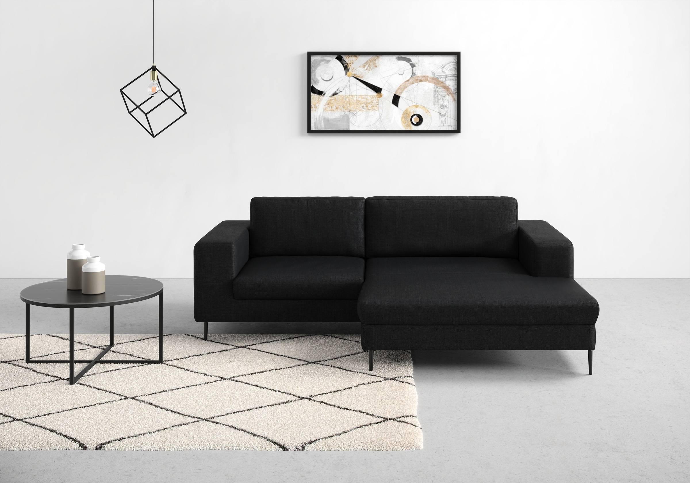 Thumbnail - DOMO collection Ecksofa "Modica kompakt und elegant, Breite 244, L-Form", moderne Optik mit extrabreiter Recamiere, auch...