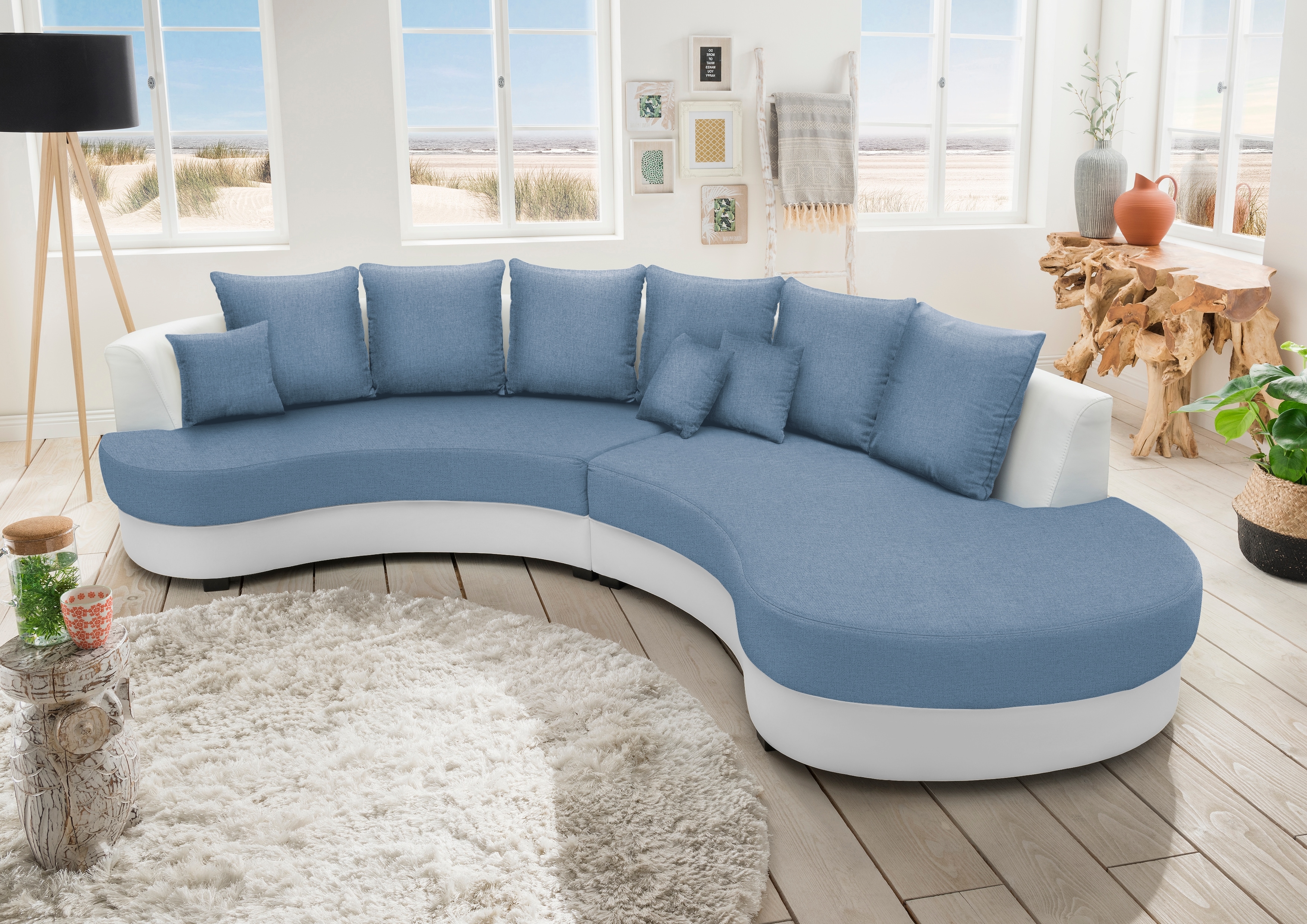 Home affaire Ecksofa "Lazio modern und bequem, schmale Armlehnen, tolle Detailverarbeitung" ergonomische Form