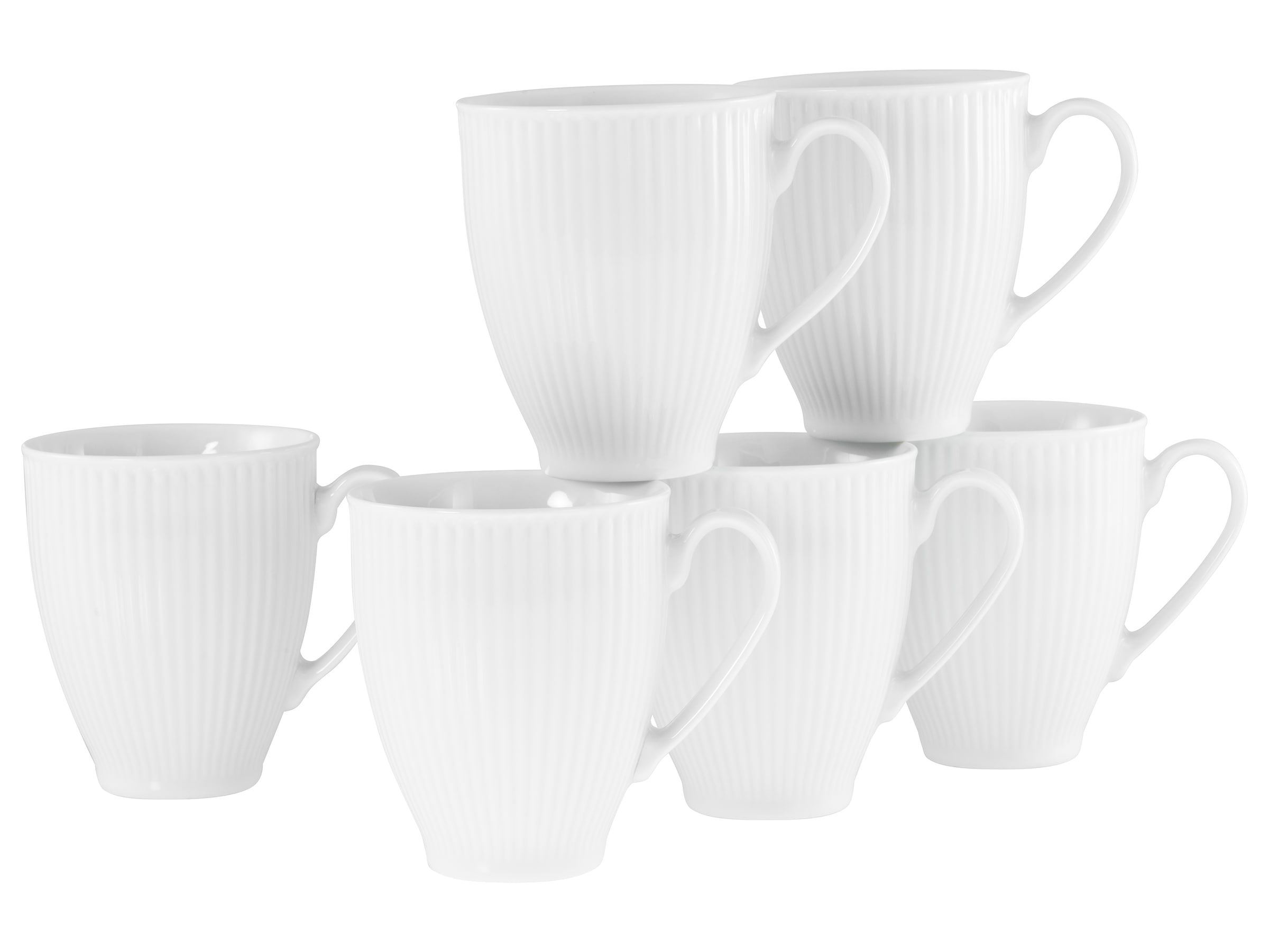 CreaTable Becher "Valencia Weiß, Kaffeebecher, 6-tlg." Elegant, Boho Chic günstig online kaufen