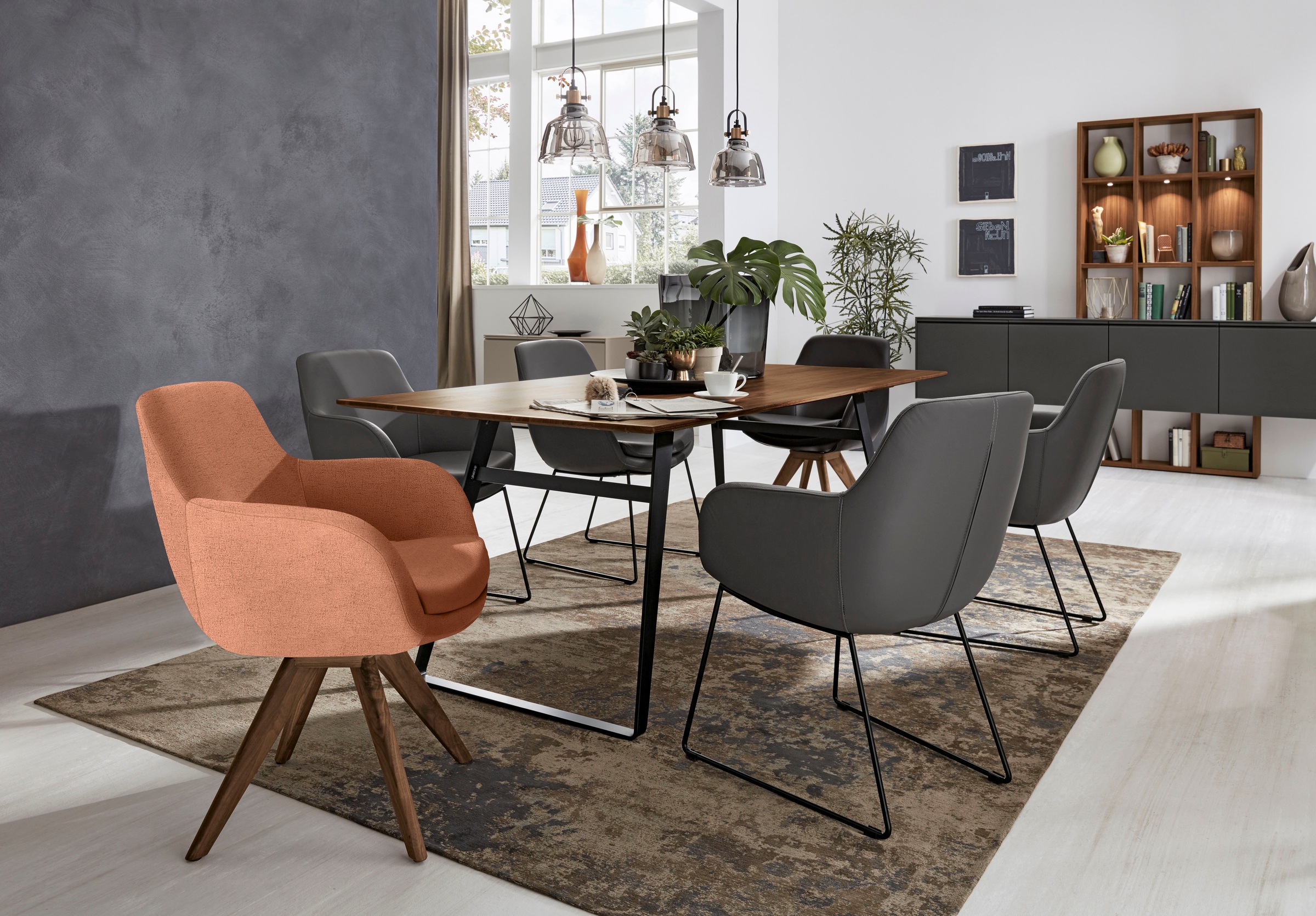 Musterring Esszimmerstuhl "Tavia", (Set), 2 St., Flachgewebe, Stativgestell günstig online kaufen