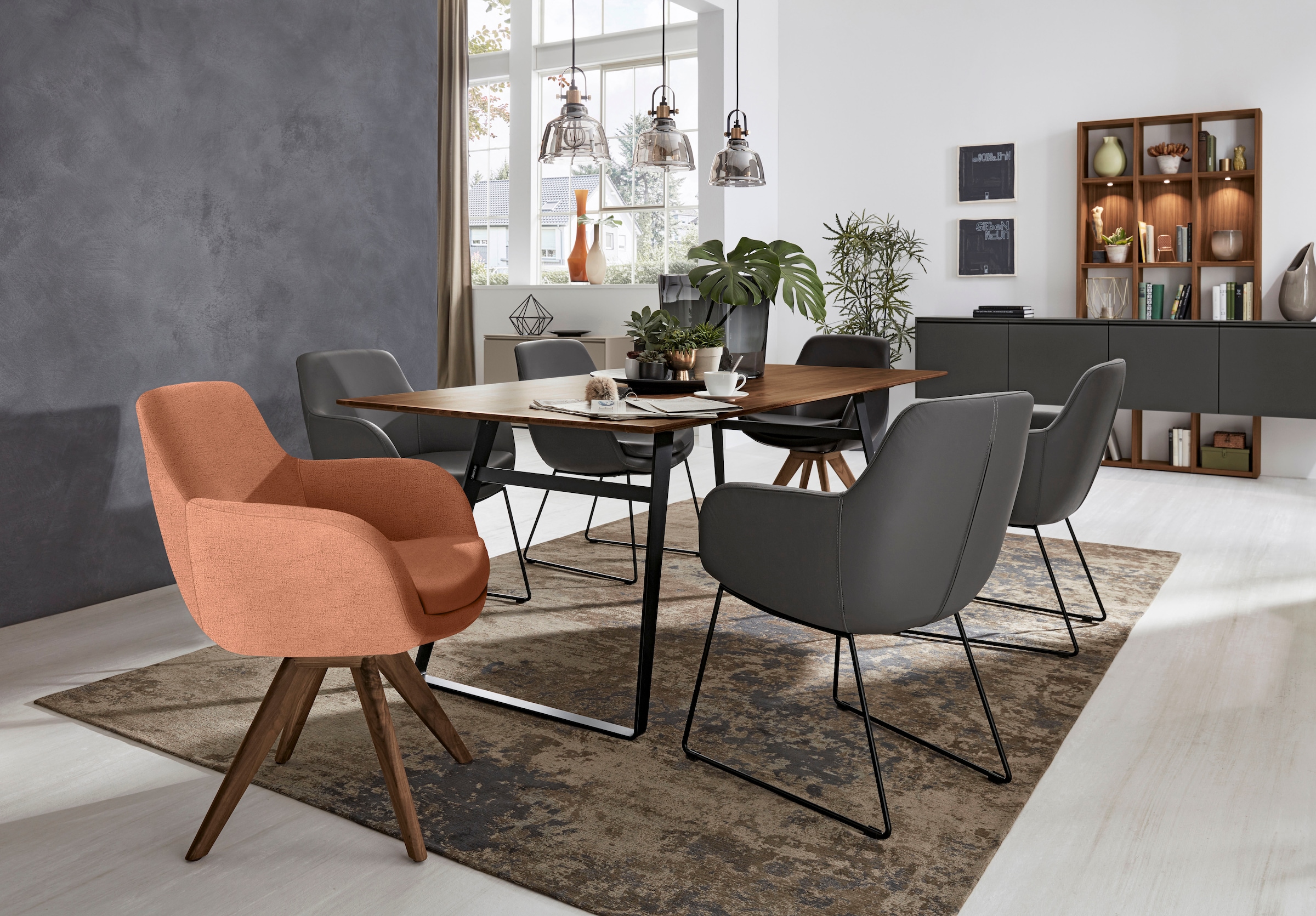 Musterring Esszimmerstuhl "Tavia" (Set) 2 Stk.Stativgestell Wildnussbaum, D günstig online kaufen