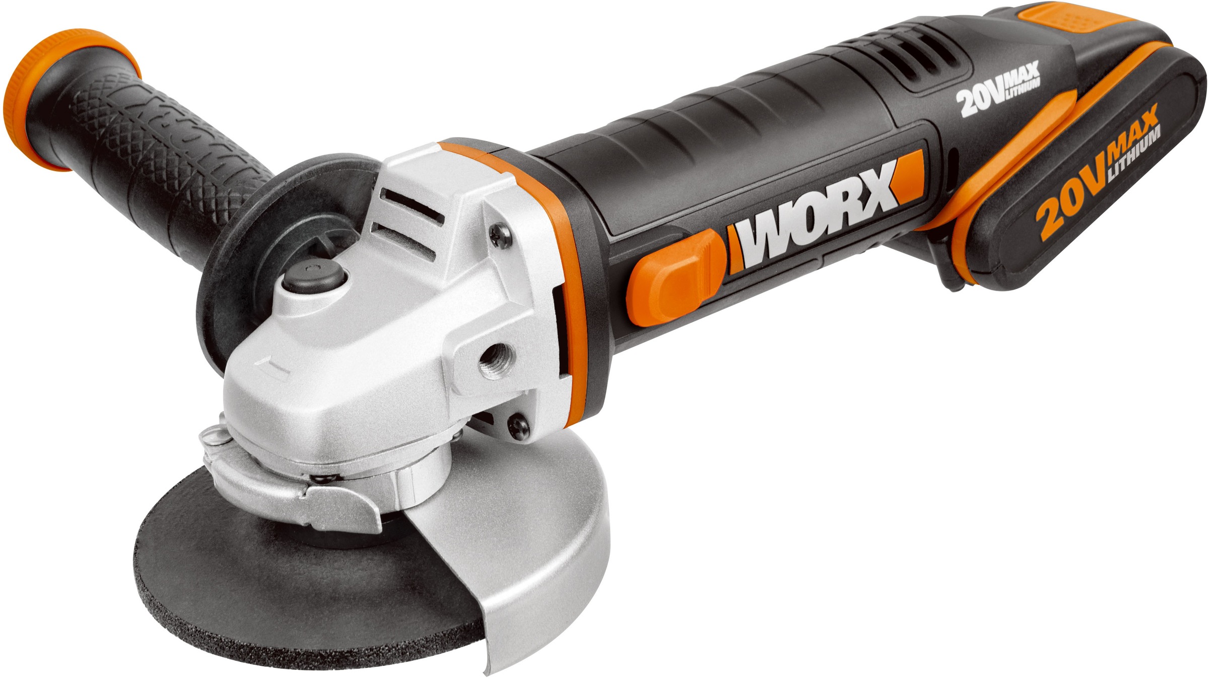 Worx Akku-Winkelschleifer "WX800", ergonomisches Design, inkl. 2 Akkus & Ladegerät