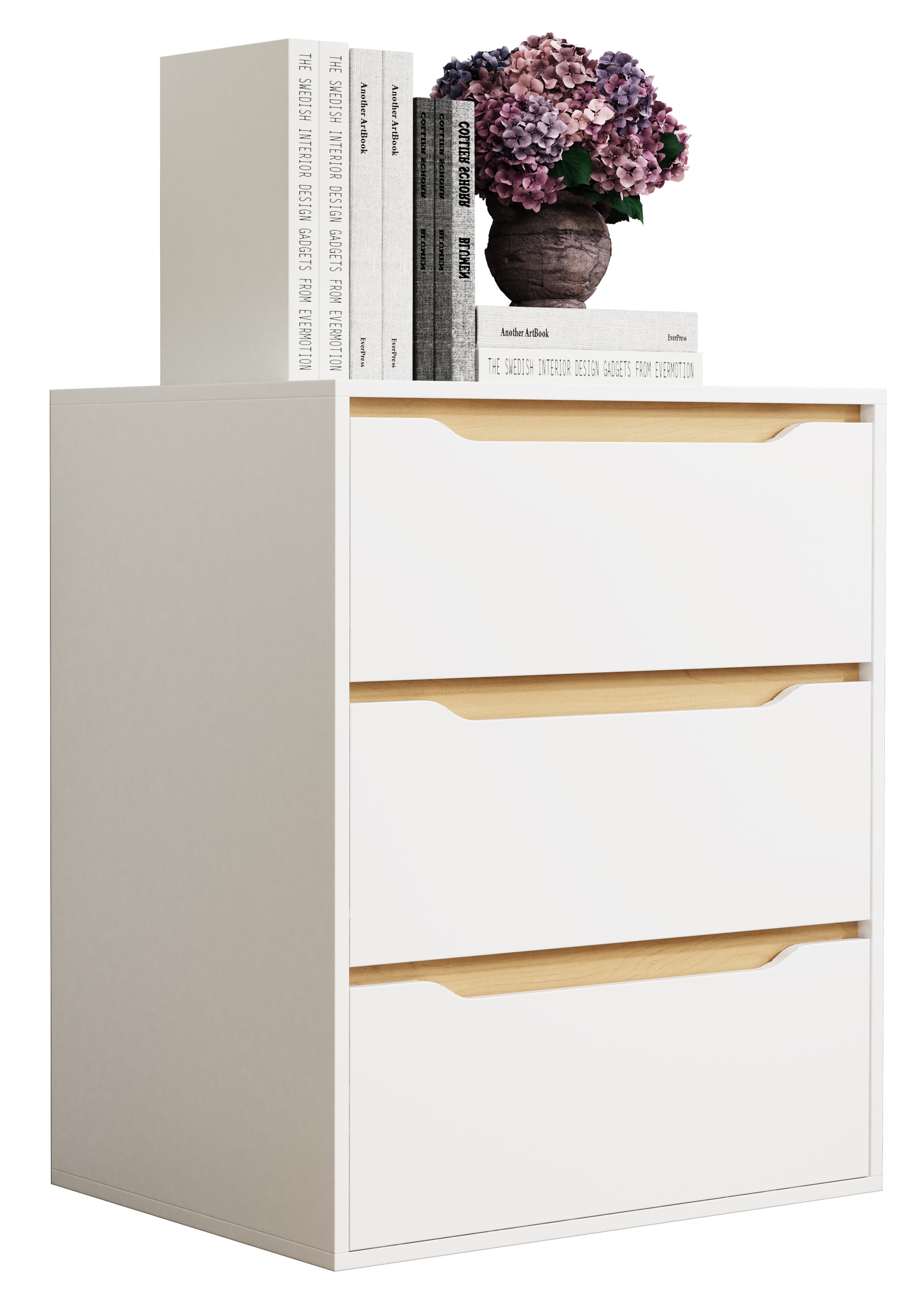 Kommode VCM, B:65cm T:48cm, braun, Schlafzimmer, Sideboards, "Sideboard Kommode Nachttisch Schublade Malira L"