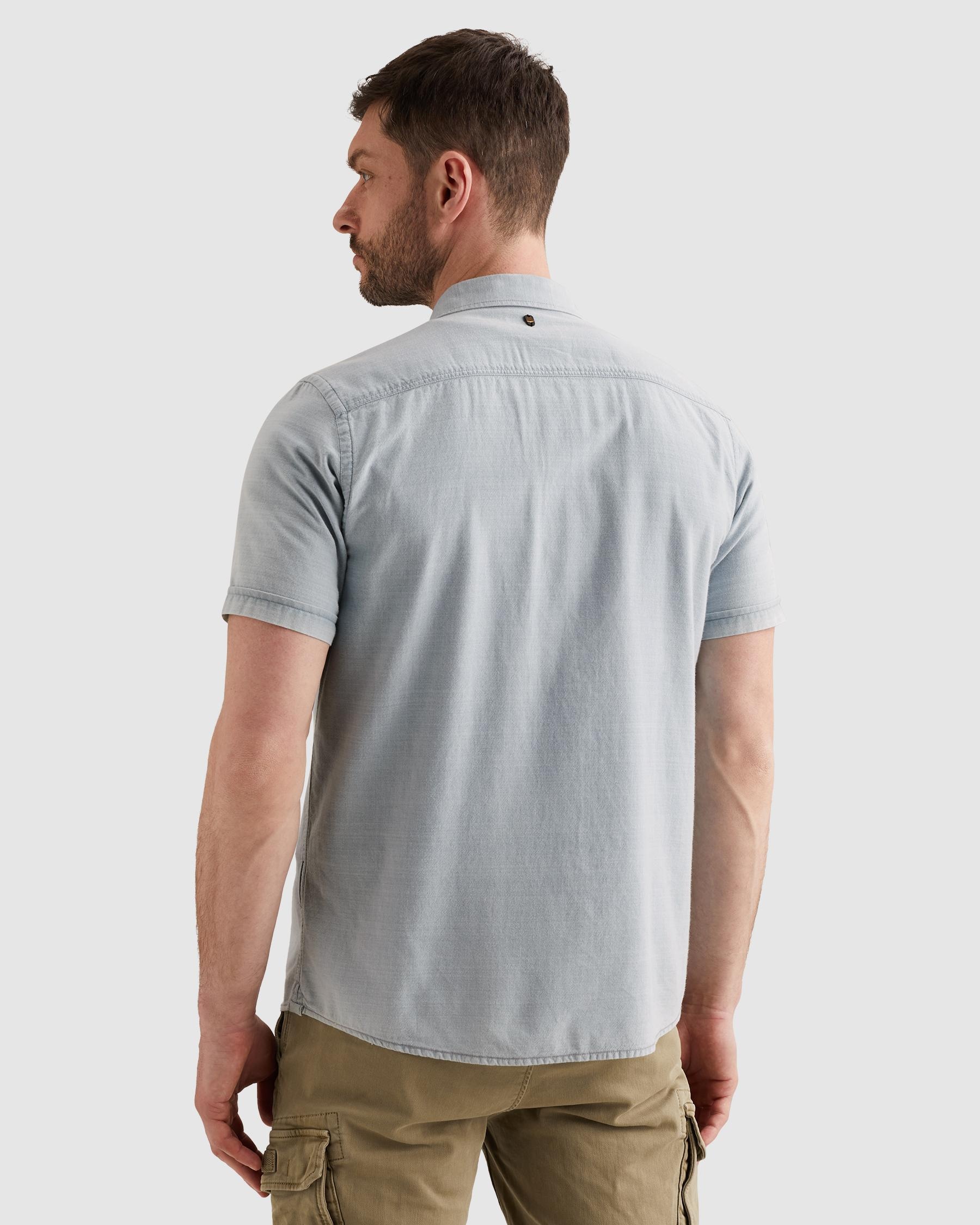 PME LEGEND Kurzarmhemd »Short Sleeve Shirt Indigo yarn dyed stripe« mit Logo Stickerei