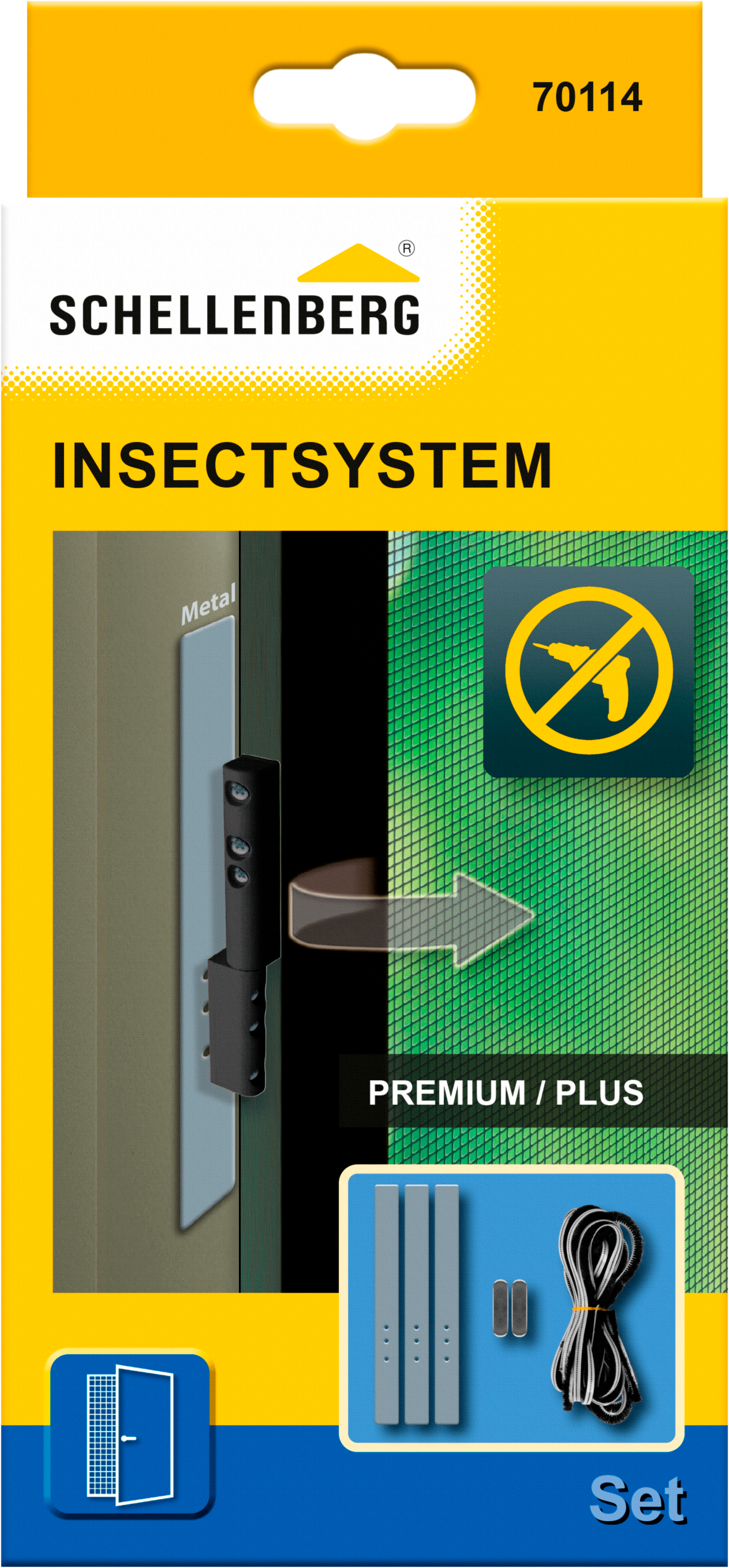 SCHELLENBERG Insektenschutz-Tür "Adapter-Set", für Fliegengittertür Plus und Premium, Insektenschutz, 70114