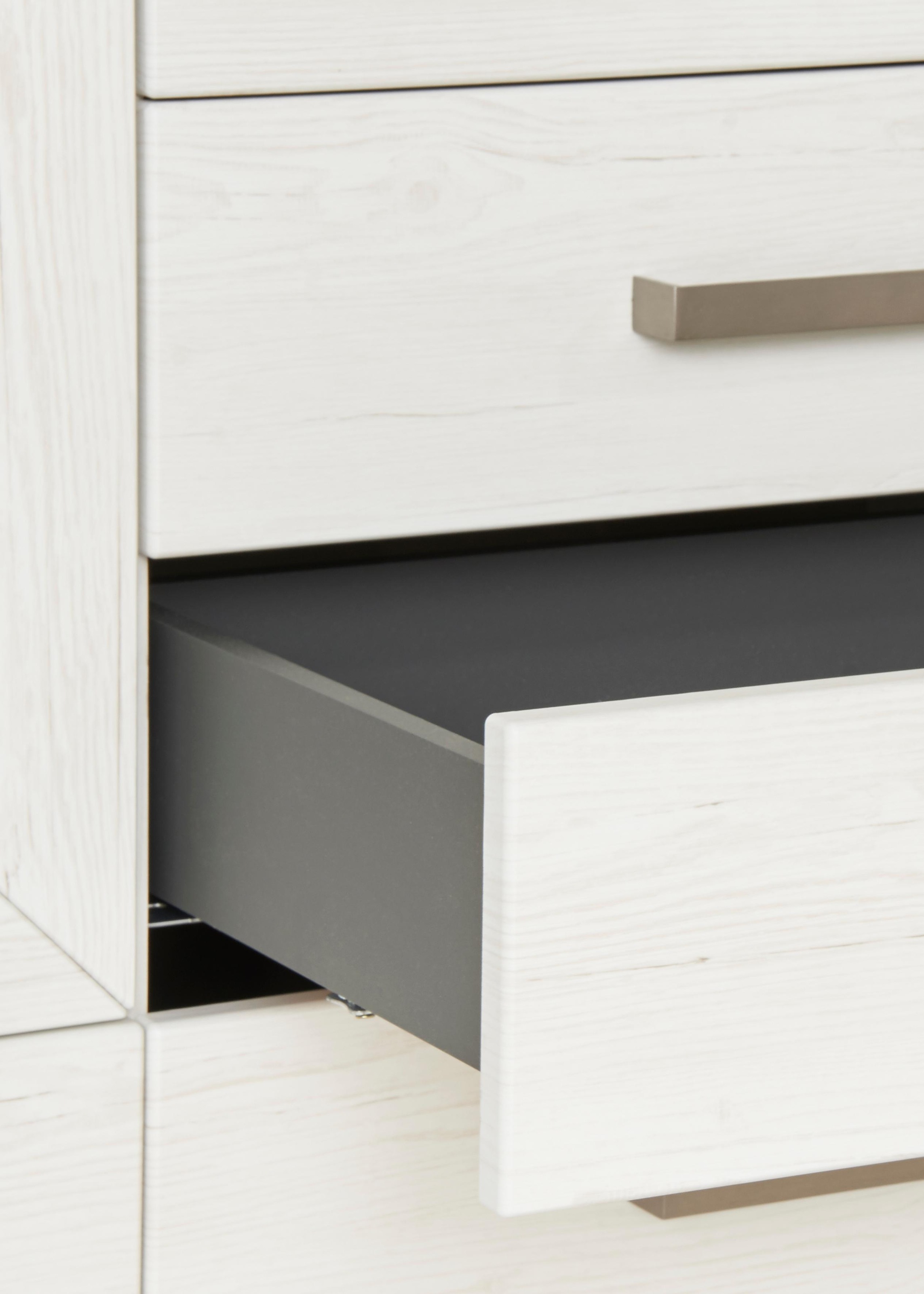 set one by Musterring Highboard »York«, Typ 56, mit Glastüren, Beleuchtung optional, B 184 cm