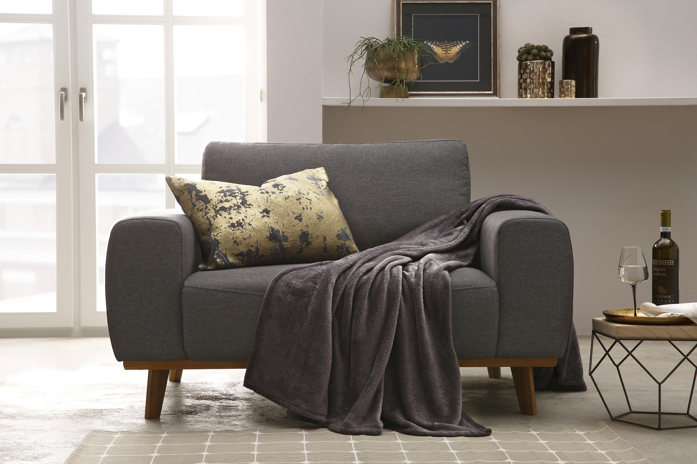 my home Wohndecke "Jil" aus super weichem Kuschelfleece, Kuscheldecke, Prem günstig online kaufen