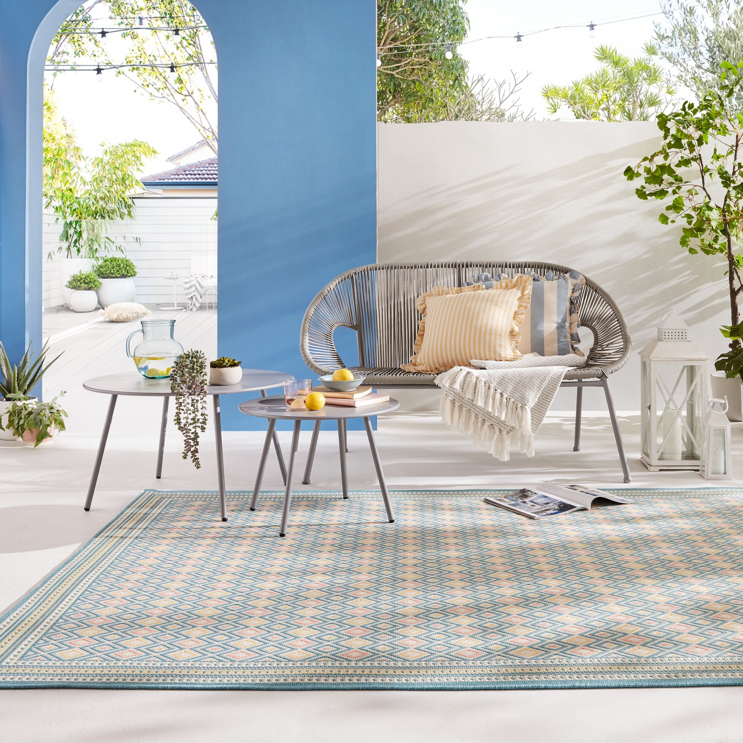 FLAIR RUGS Teppich "Coast, für drinnen und draußen" rechteckig 3 mm Höhe Ou günstig online kaufen
