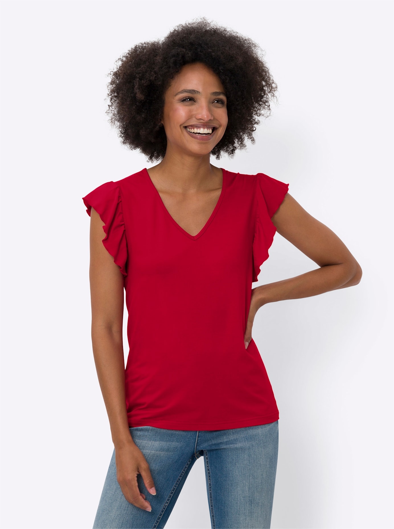 heine V-Shirt »Shirt«, (1 tlg.)