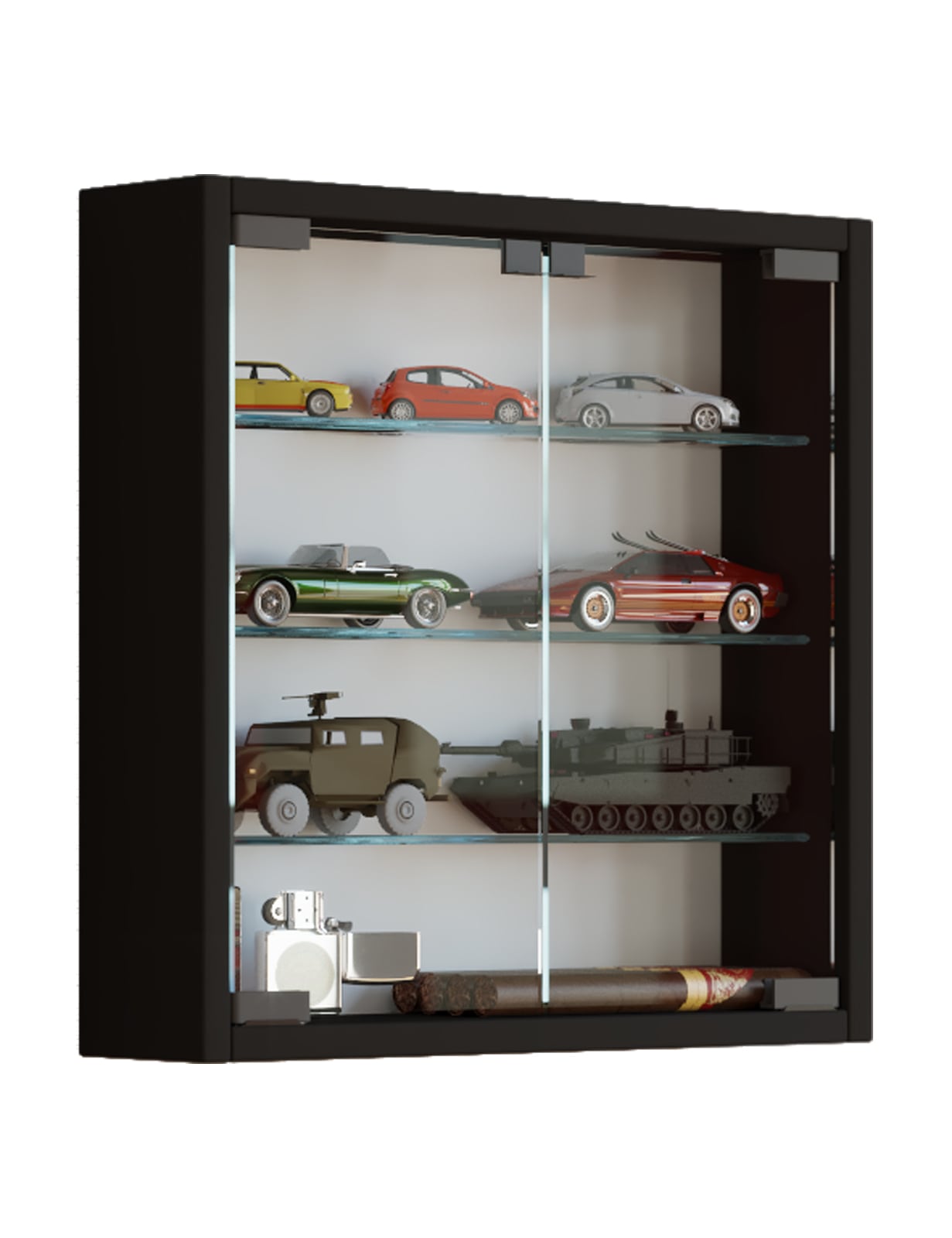 VCM Wandregal "Hängevitrine Wandvitrine Sammel Deko Mandosa S" 1 Stk. tlg.