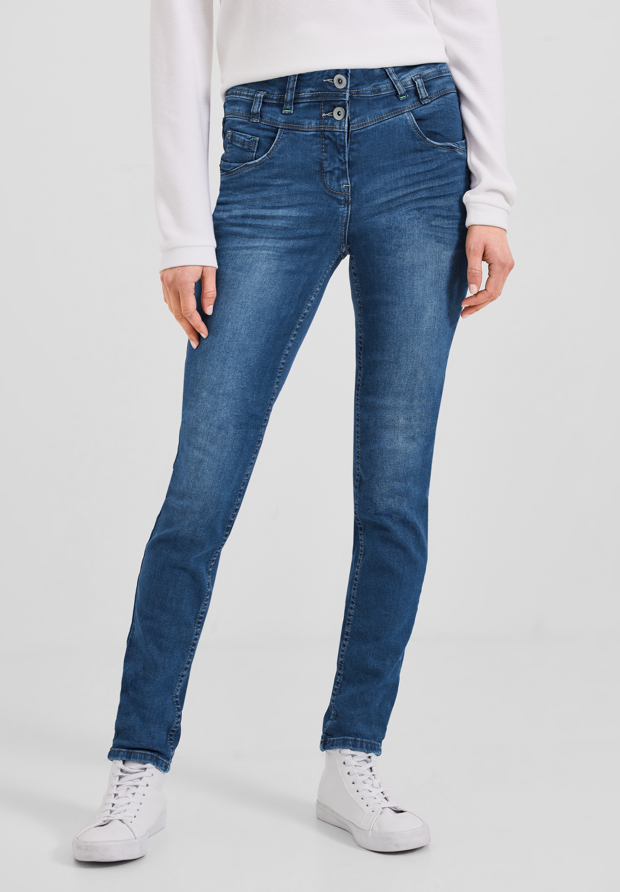 Cecil Slim-fit-Jeans, High Waist