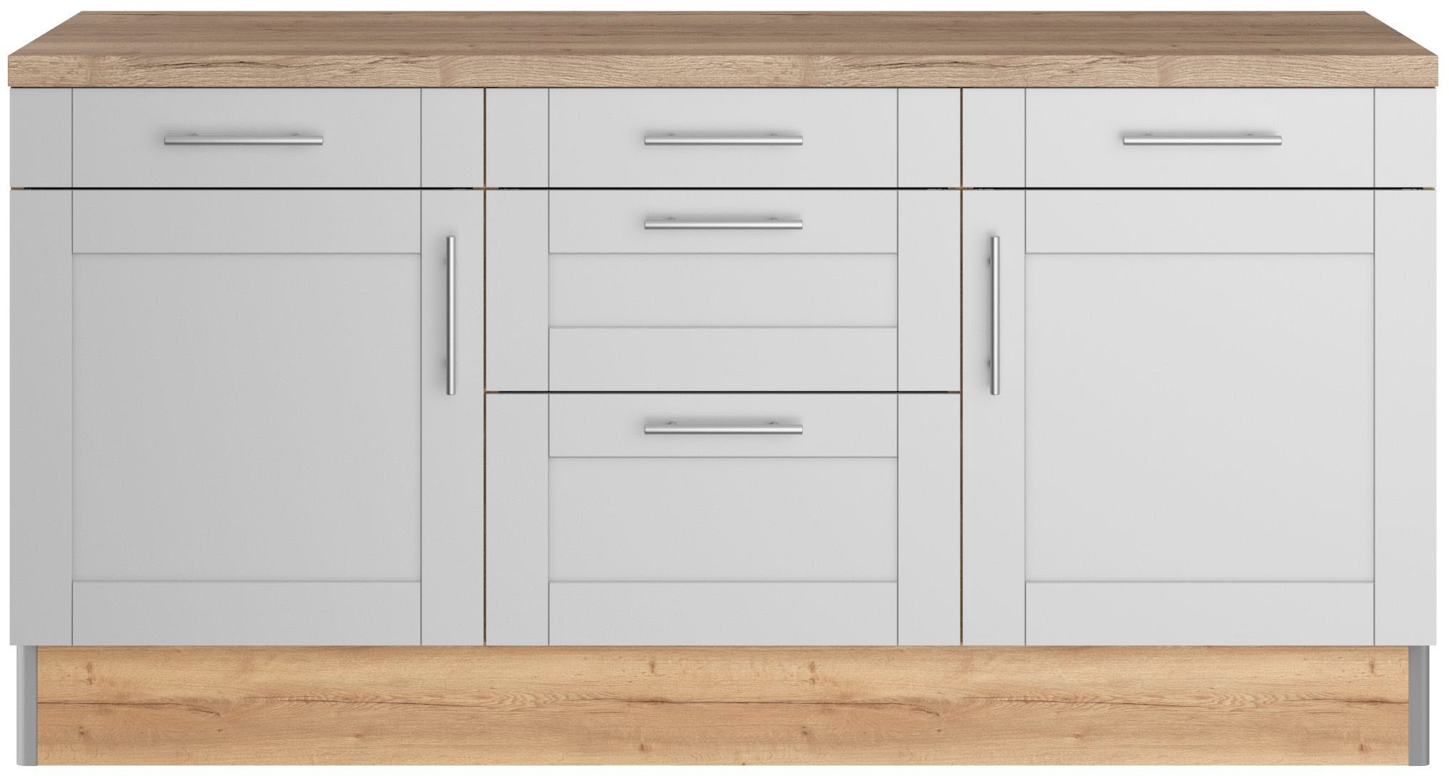 OPTIFIT Küche »Ahus«, 180 cm breit, ohne E-Geräte, Soft Close Funktion, MDF Fronten