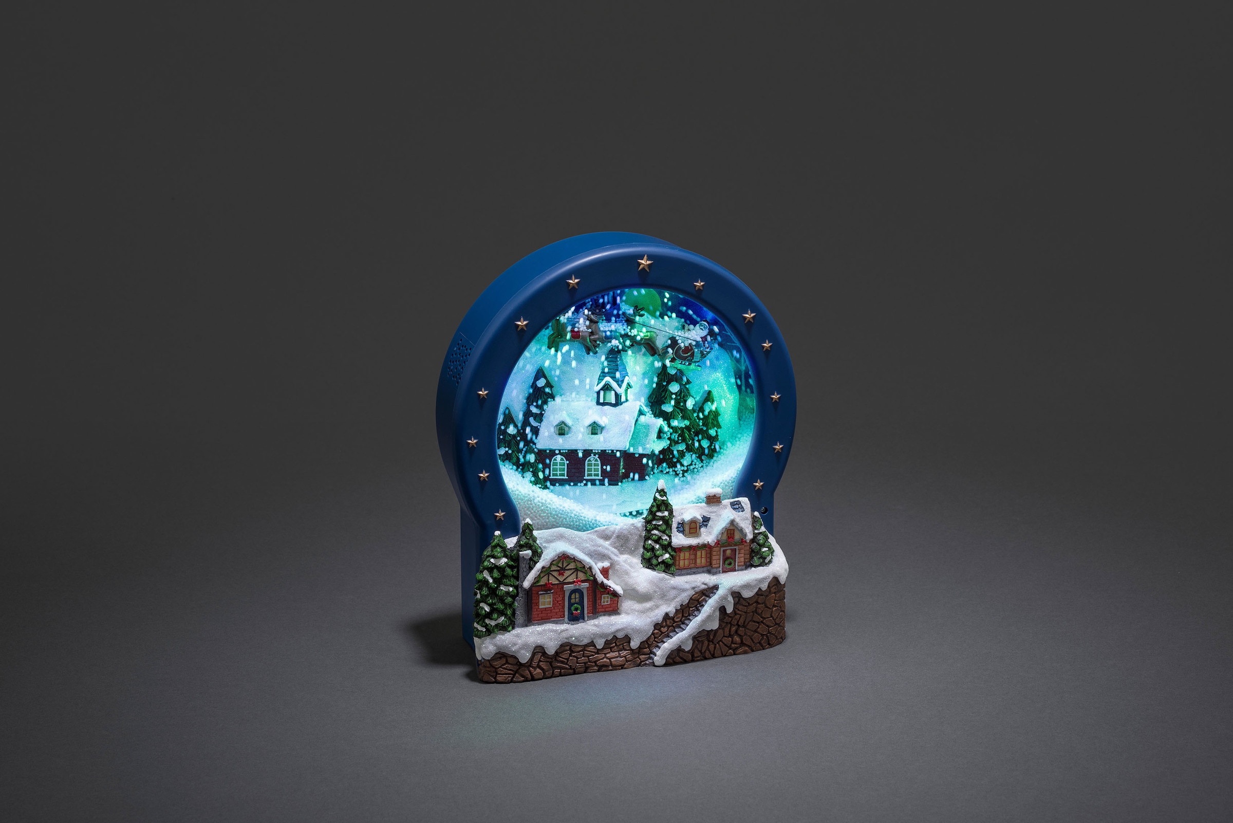 KONSTSMIDE LED Dekolicht »Weihnachtsdeko«, 9 Animation + 8 klassischen Szenerie Dorf, flammig-flammig, Glas, mit Weihnachtsliedern BAUR 