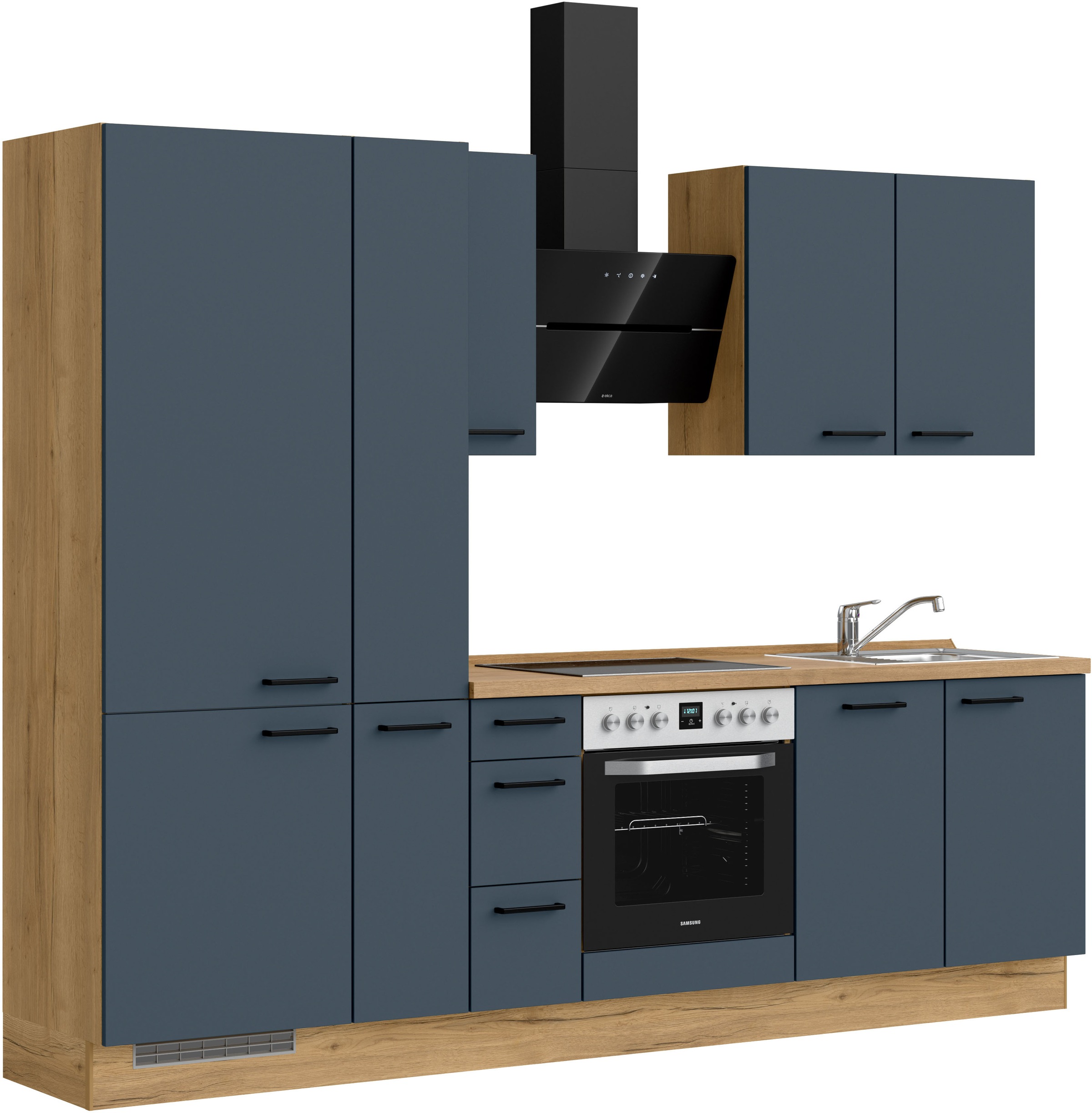 nobilia® Küchenzeile »"Easytouch II"«, vormontiert, Ausrichtung wählbar, Breite 270 cm, wahlw. mit E-Geräten