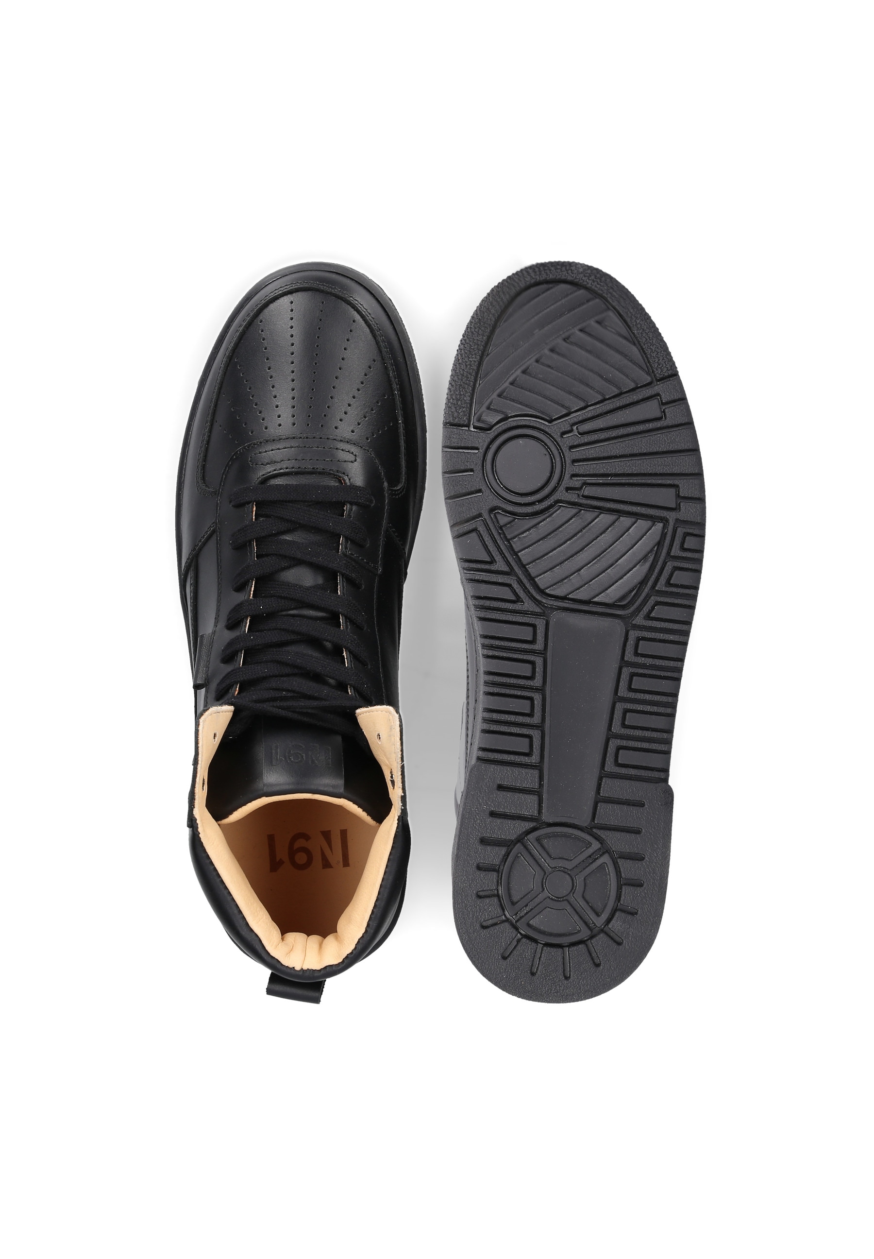 N91 Sneaker »Bball Hi M AB«  Halbschuh Leder handgefertigt, sportlicher Freizeitschuh Herren