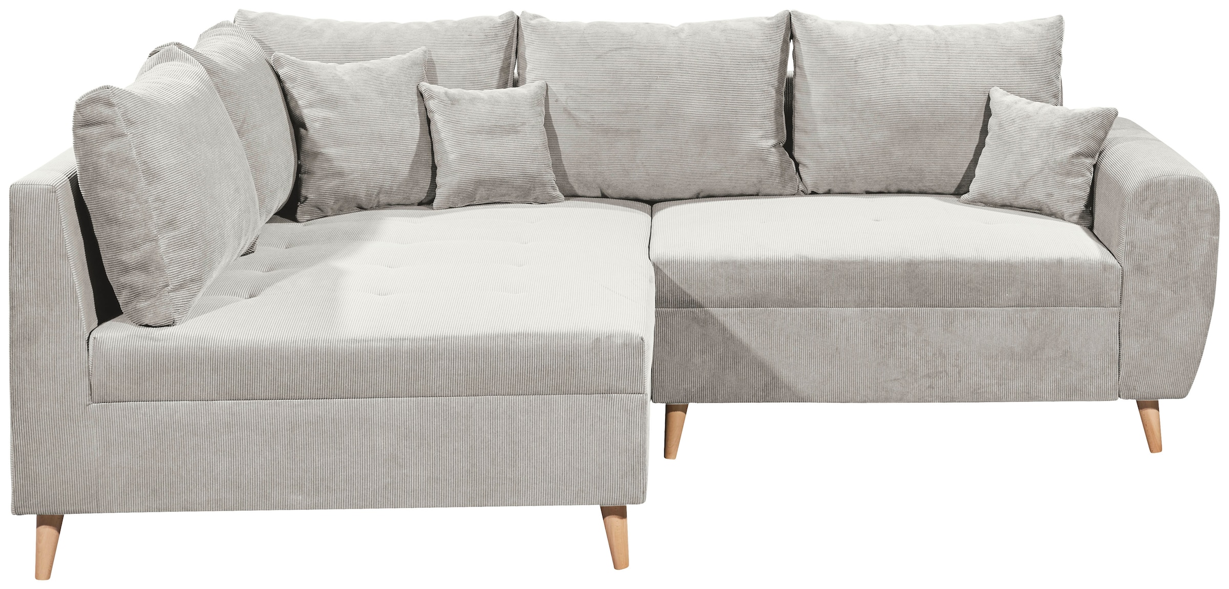 ED EXCITING DESIGN Ecksofa »Calanda L-Form«, mit Hocker, frei im Raum stellbar, Rücken- und Zierkissen