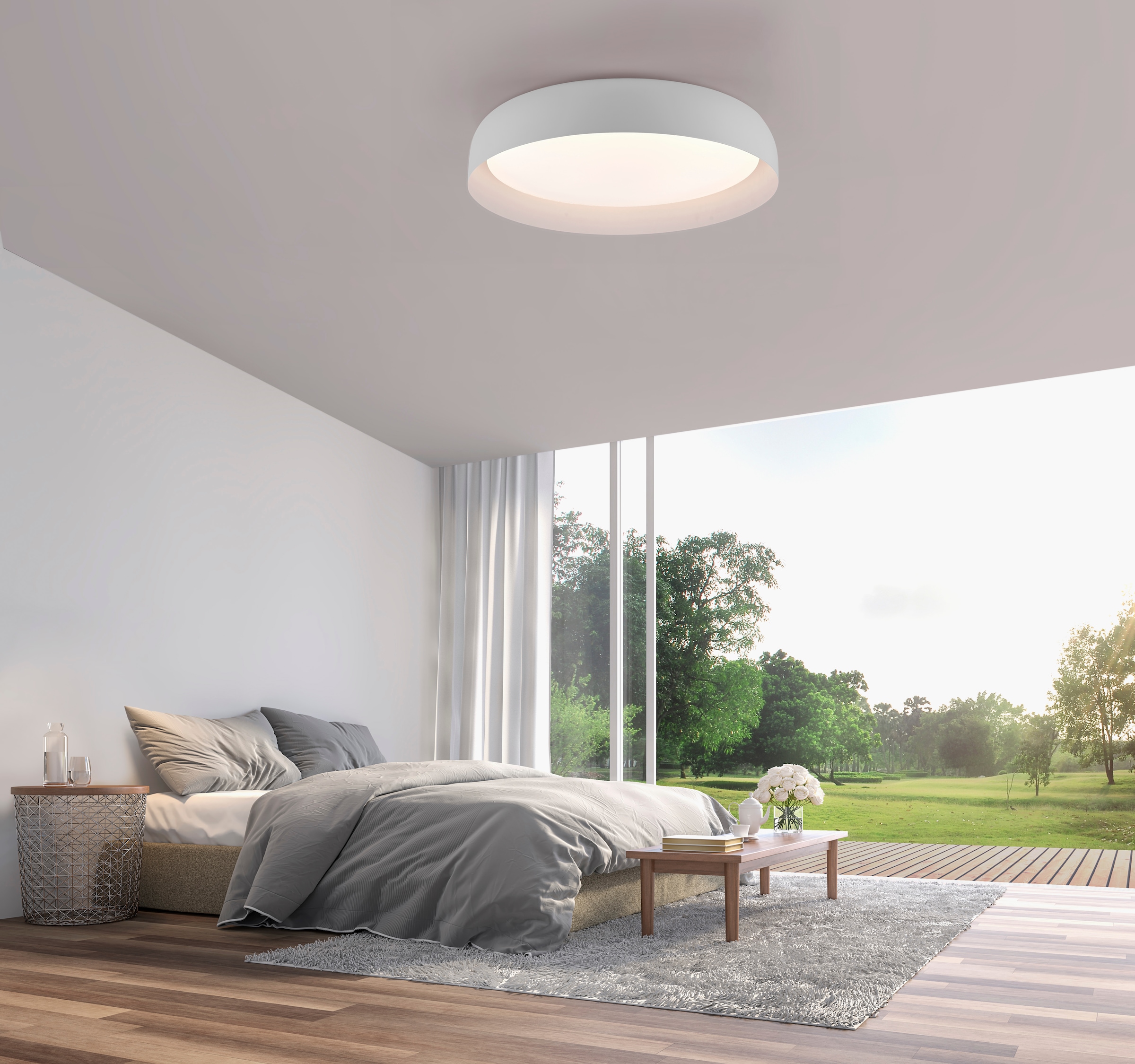 JUST LIGHT Deckenleuchte »OSKO«, 1 flammig, Leuchtmittel LED-Board | LED fest integriert, LED, Fernbedienung, Funk inkl.