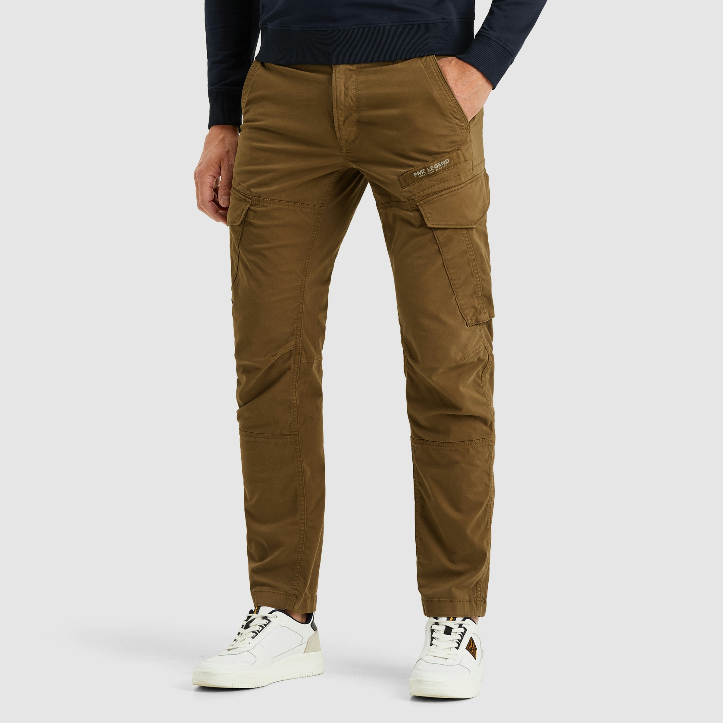 PME LEGEND Cargohose »Nordrop Stretch Twill«, mit Logo Stickerei
