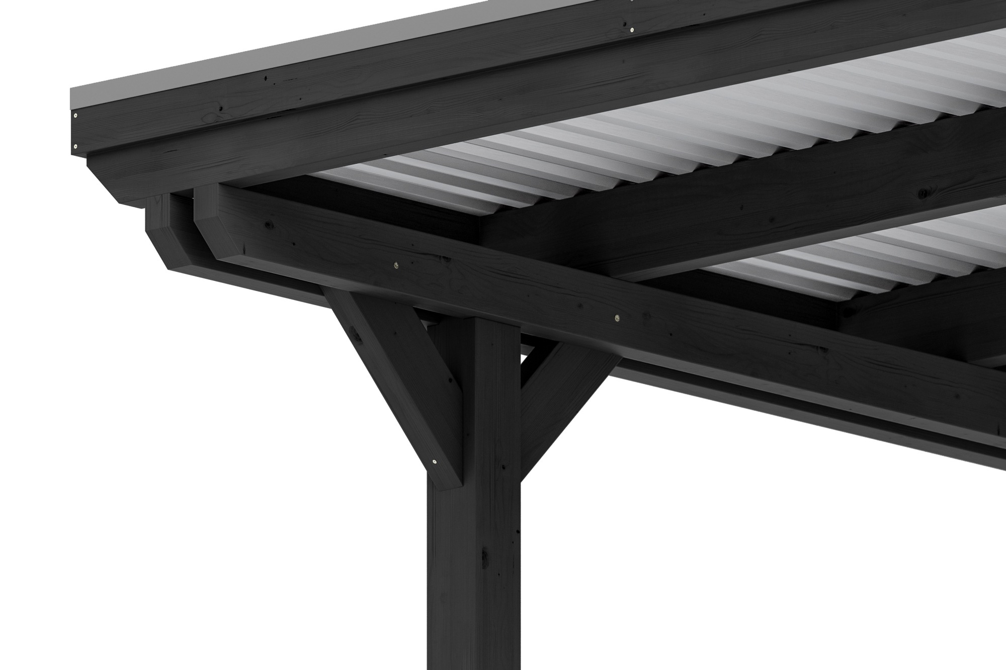 Thumbnail - Skanholz Einzelcarport "Emsland" Holz 341 cm Anthrazit