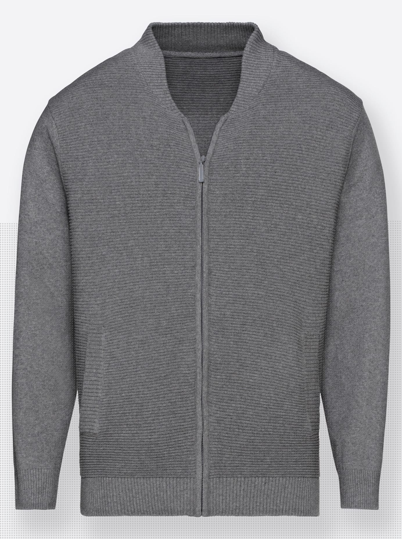 Strickjacke MARCO DONATI, Herren, Gr. 54, grau (grau, meliert), 100% Baumwolle, meliert, Strickjacken Strickjacke 2