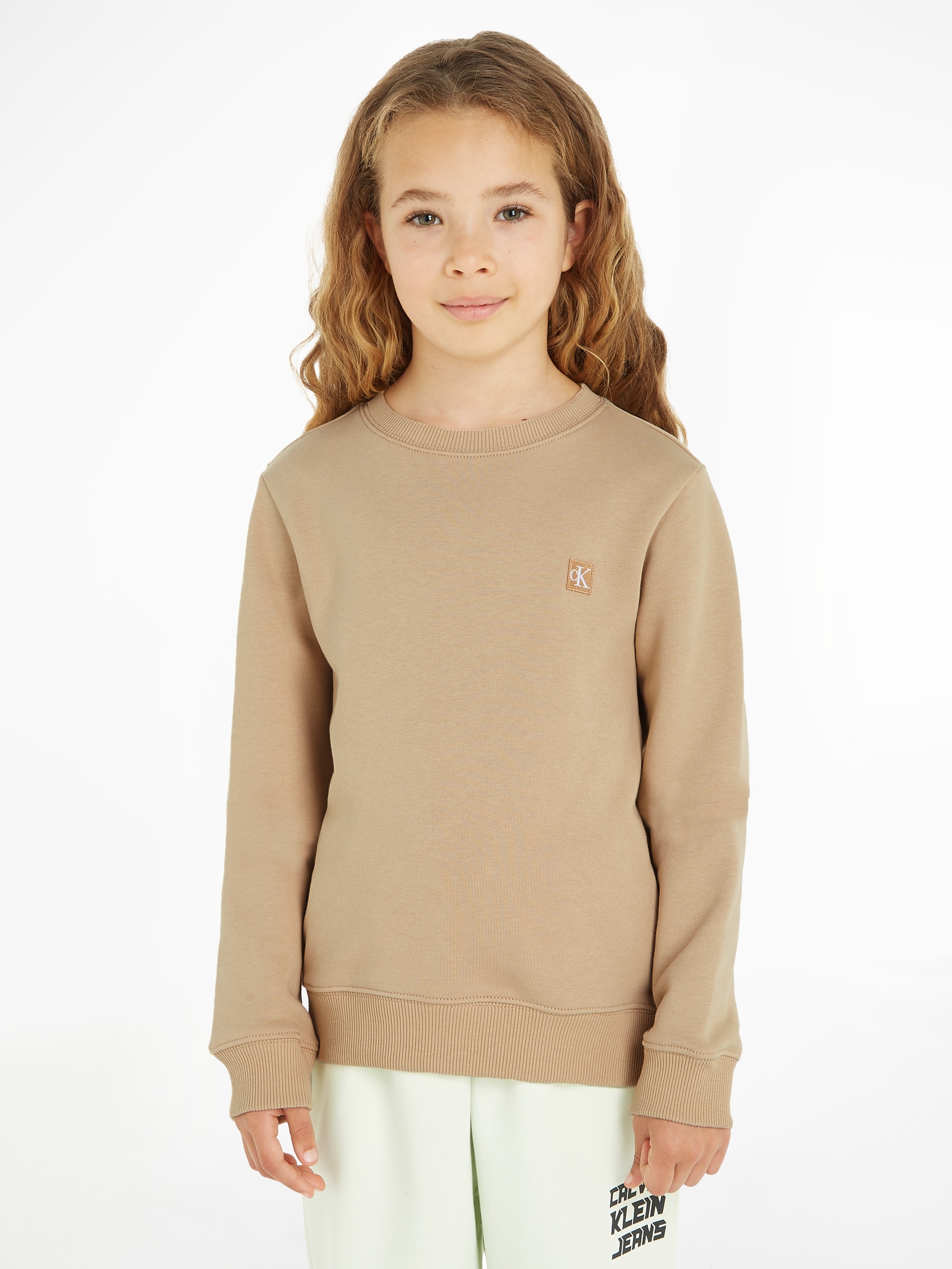 Calvin Klein Jeans Sweatshirt »MONOGRAM MINI BADGE CREWNECK«, mit Logopatch  | BAUR
