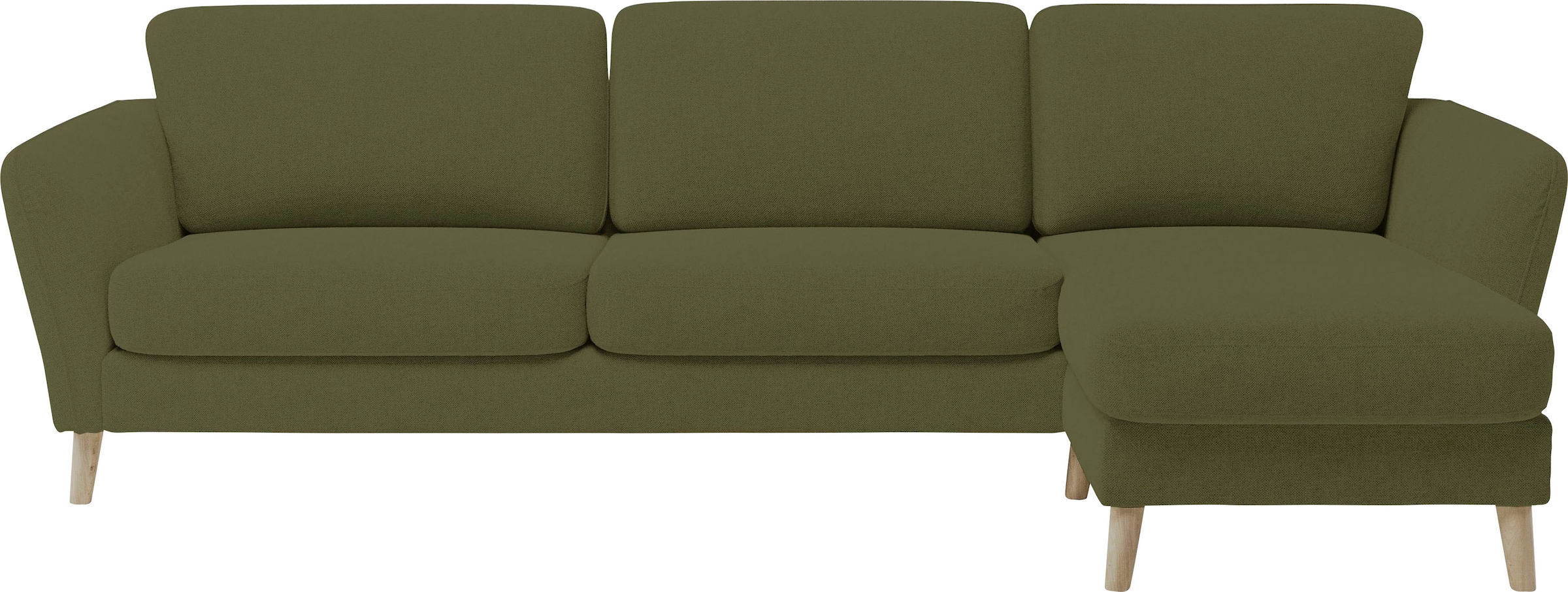 OTTO home Ecksofa »MARSEILLE (279/152cm),L-Form, Rec. rechts/links, verschiedene Bezüge« Massivholzbeine aus Eiche, in verschieden Bezügen und Farbvarianten