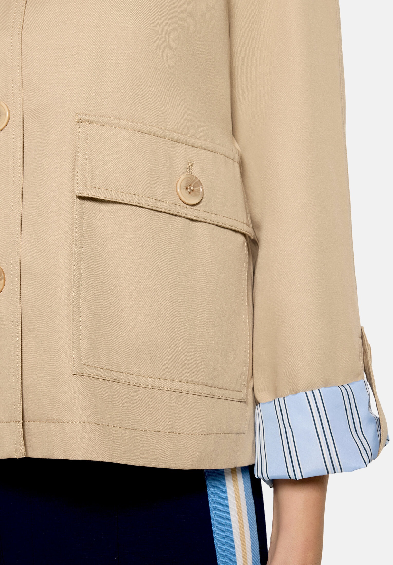 Cartoon Canvasjacke »Damen mit aufgesetzten Taschen«