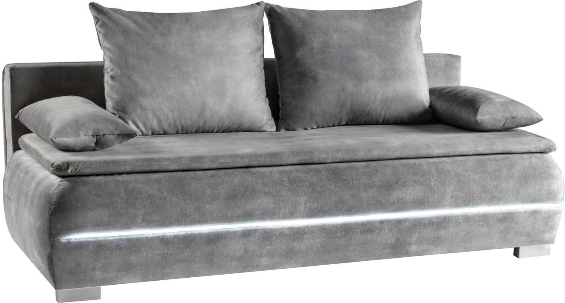 WERK2 Schlafsofa »Tekla LED«, 2-Sitzer Schlafcouch mit Bettkasten & stylischer RGB-LED-Beleuchtung