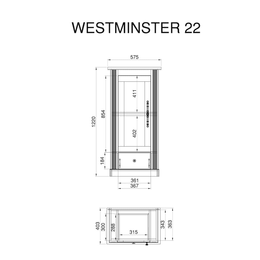 Home affaire Wohnwand »Westminster«, (Set, 4 St.), im romantischen Landhausstil