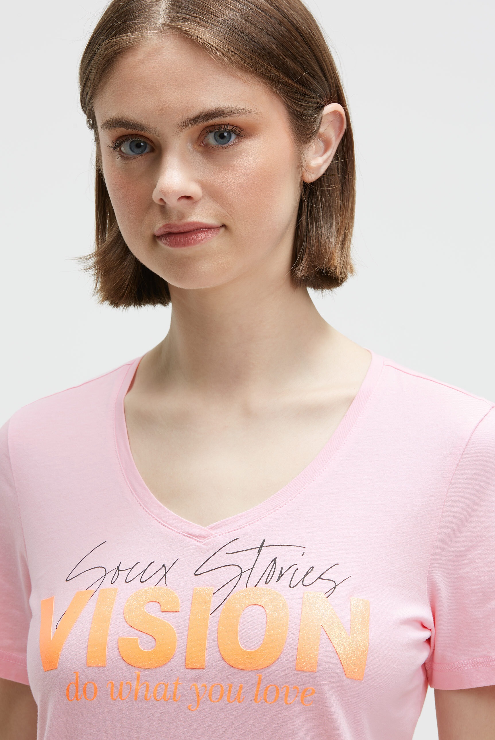 SOCCX V-Shirt aus Baumwolle