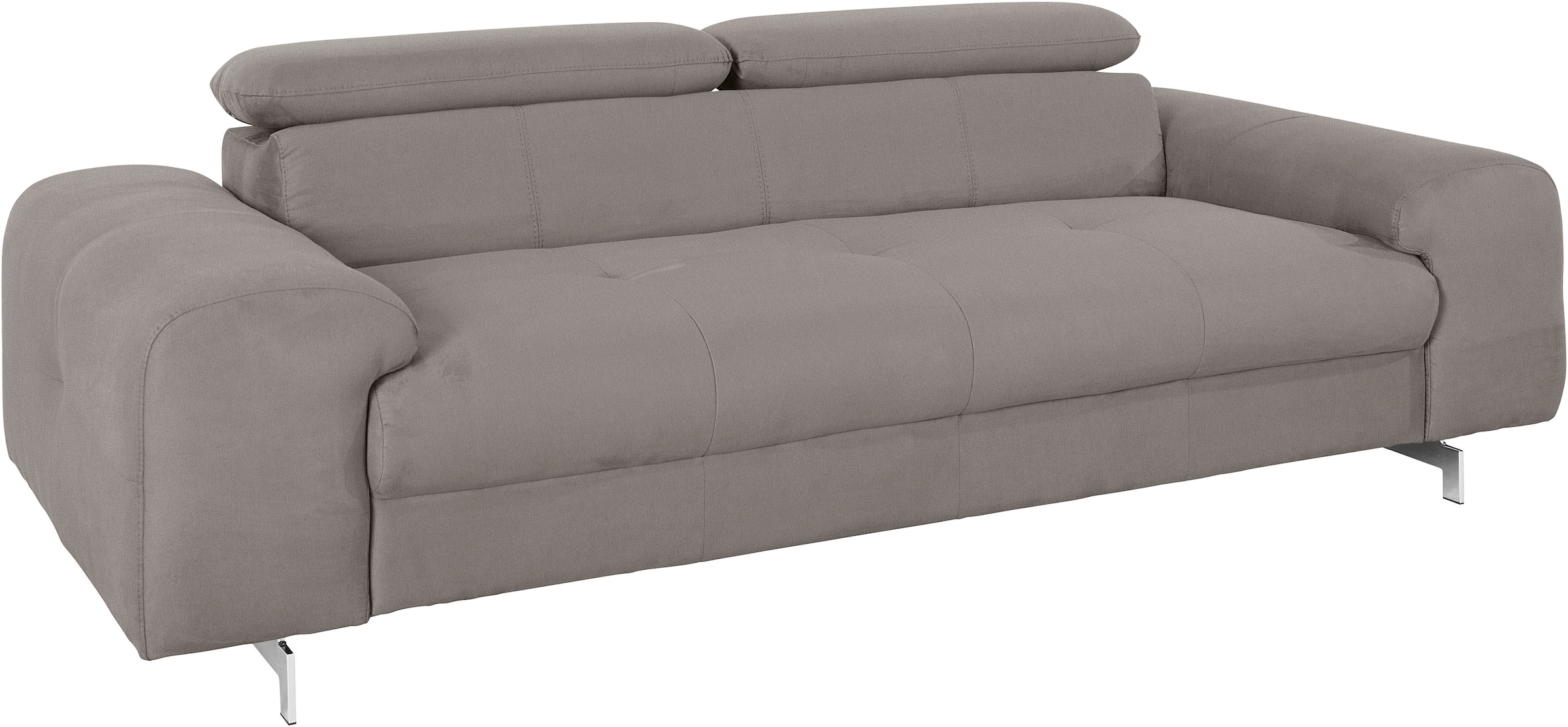 COTTA 3-Sitzer »Chef«, Big-Sofa mit Kopfteilverstellung, edle Metallkufen
