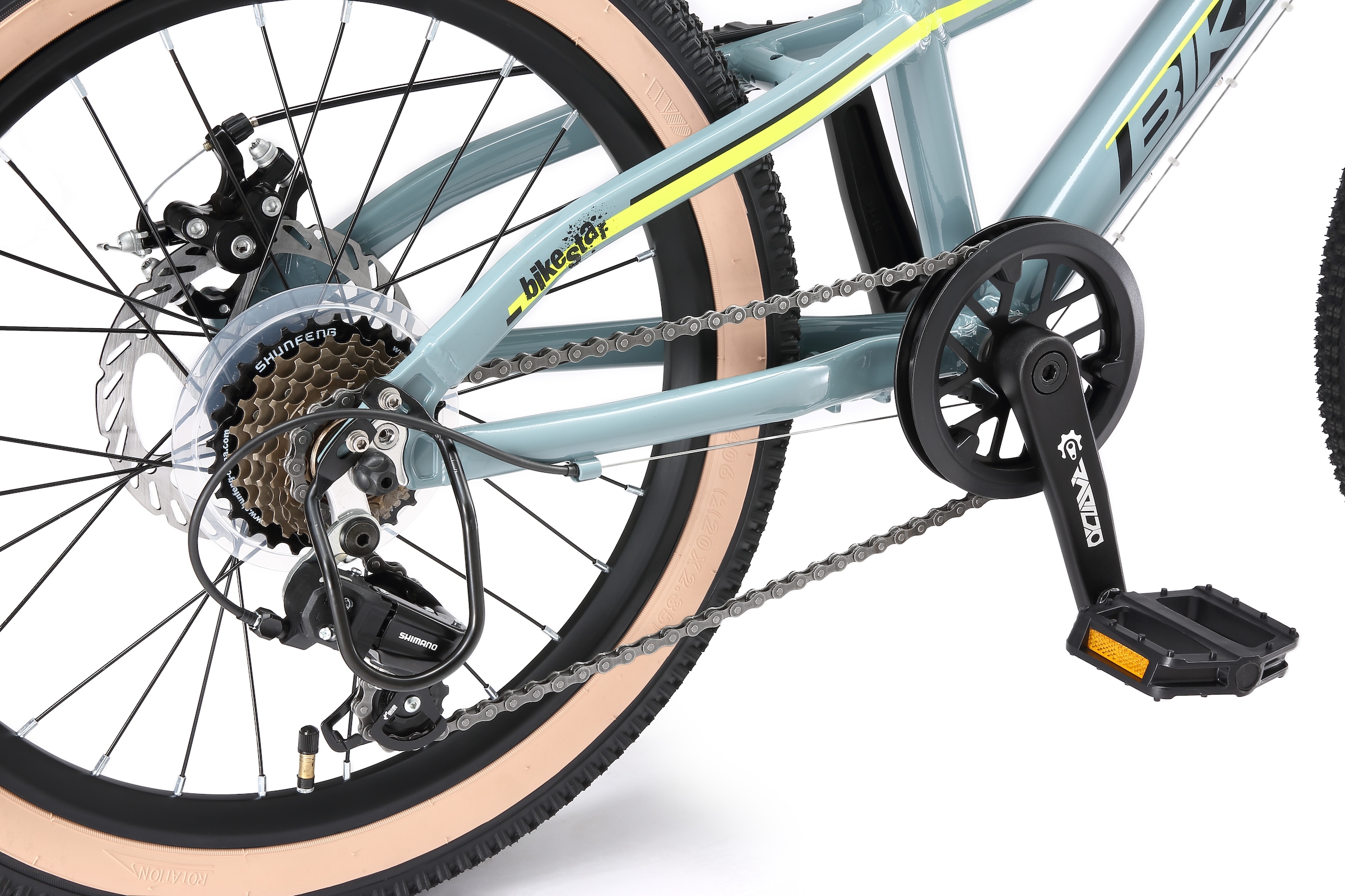 Bikestar Jugendfahrrad 7 Gang Shimano RDTY21 Schaltwerk Kettenschaltung