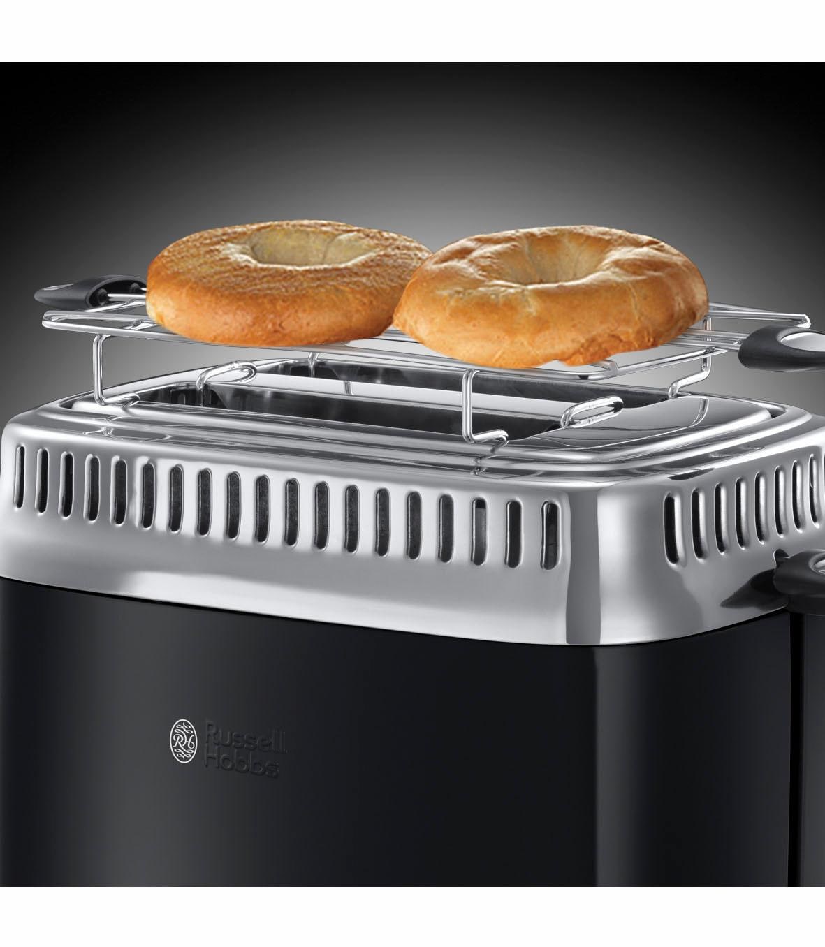 RUSSELL HOBBS Toaster »21681-56«, 2 kurze Schlitze, 1300 W, Retro Classic Noir