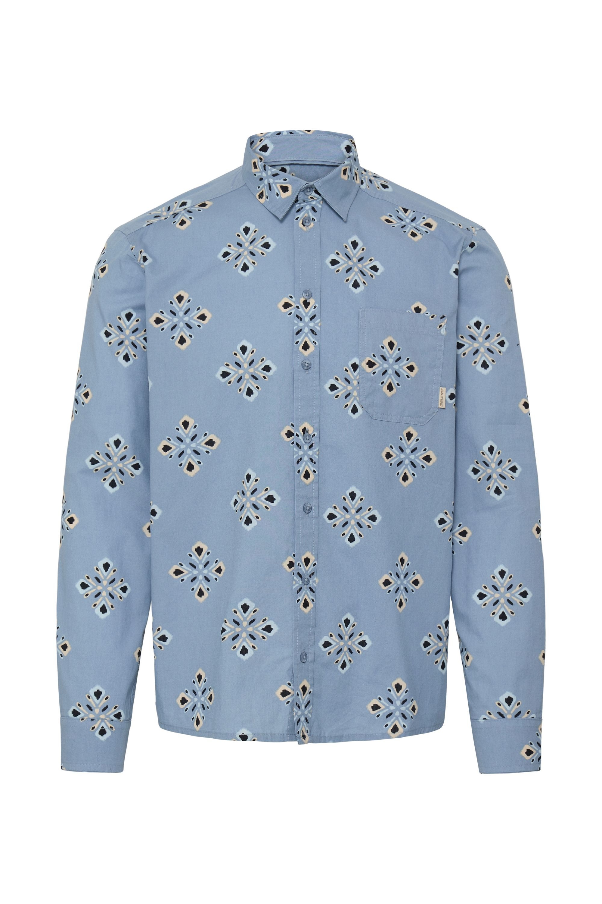 Blend Langarmhemd "BHDitlef" Florales Print Hemd günstig online kaufen