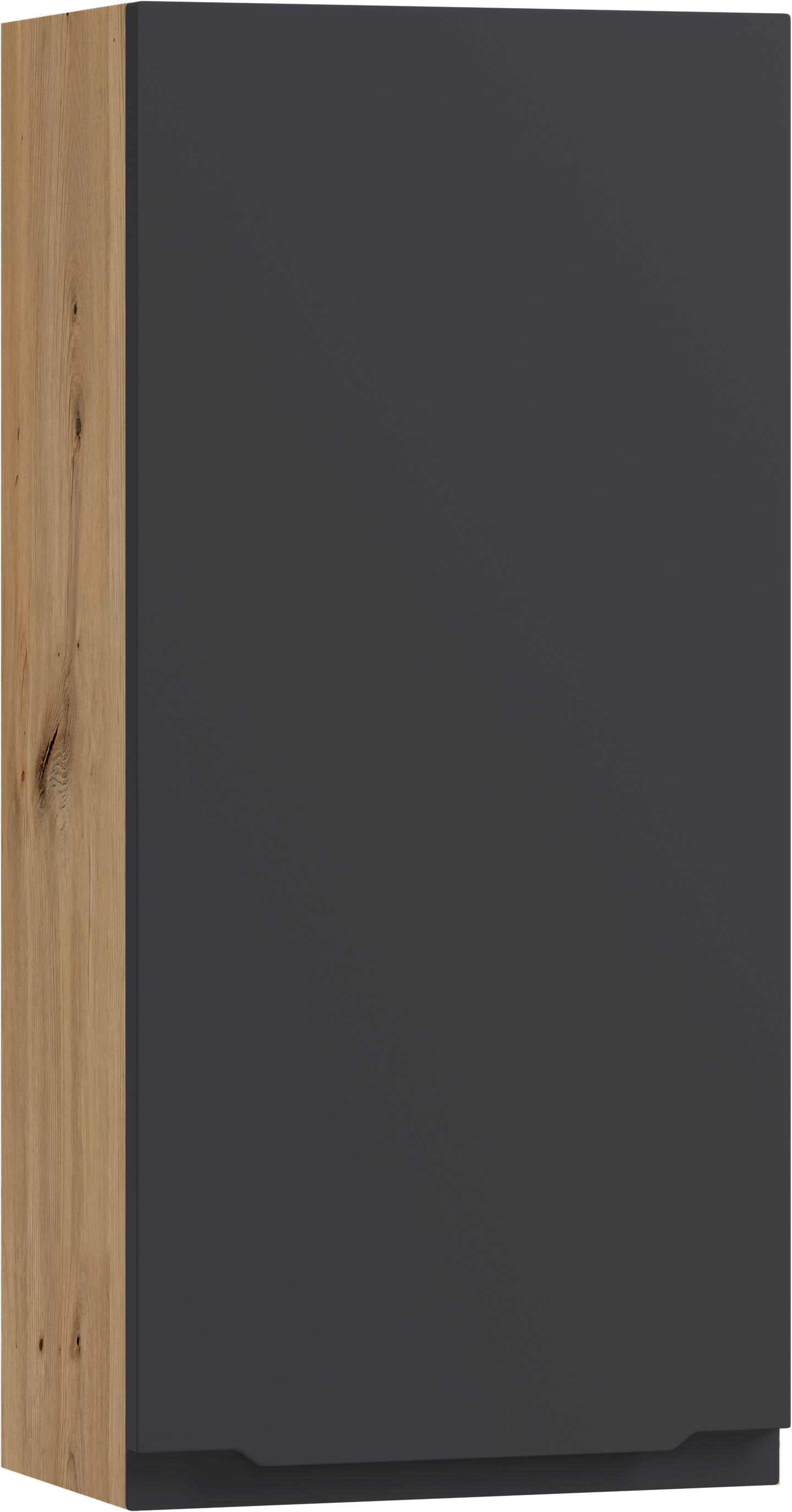 welltime Hängeschrank "CABO, gedämpfte Scharniere" matt grau, griffloses Design, reversibel