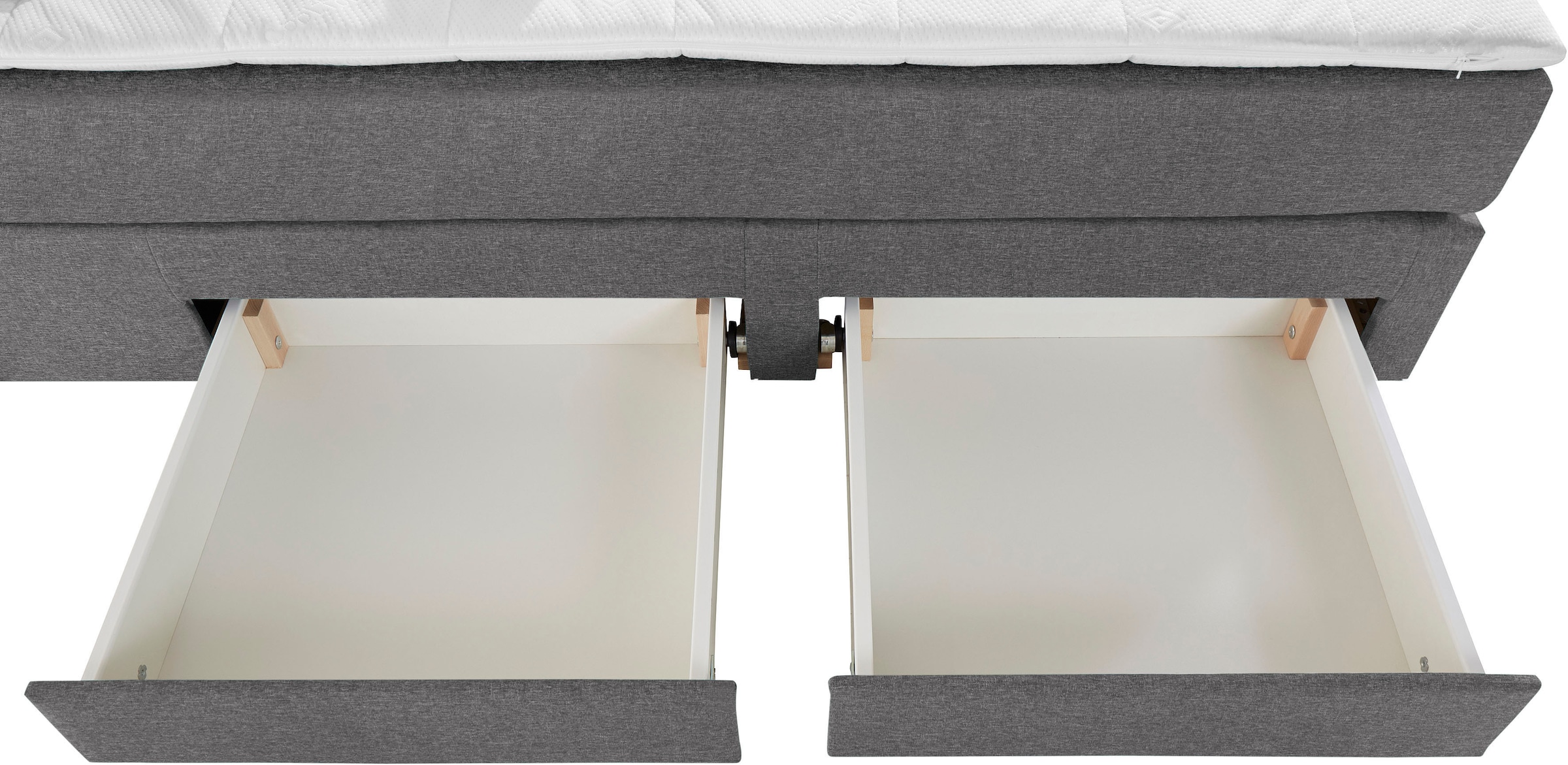INOSIGN Boxbett »Luan«, Schubkästen, LED-Beleuchtung und Topper, in Breite 120 cm und 180 cm