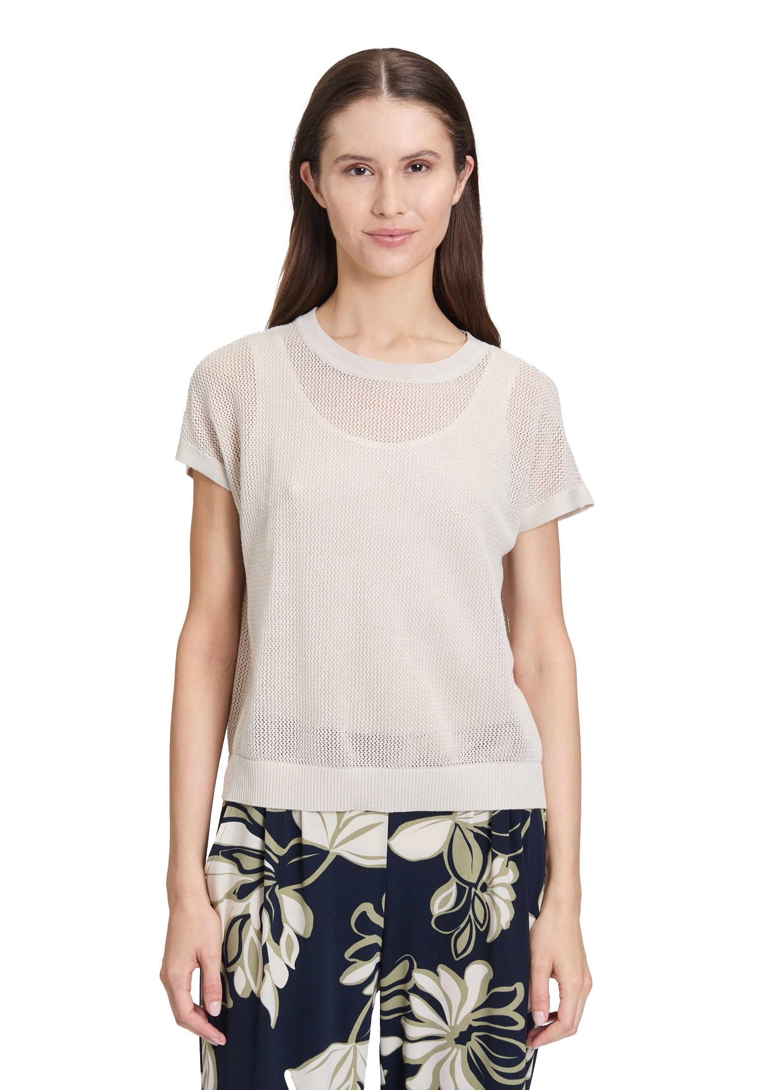 Betty Barclay Stricktop "Betty Barclay Lochstrick-Pullover ohne Arm" günstig online kaufen