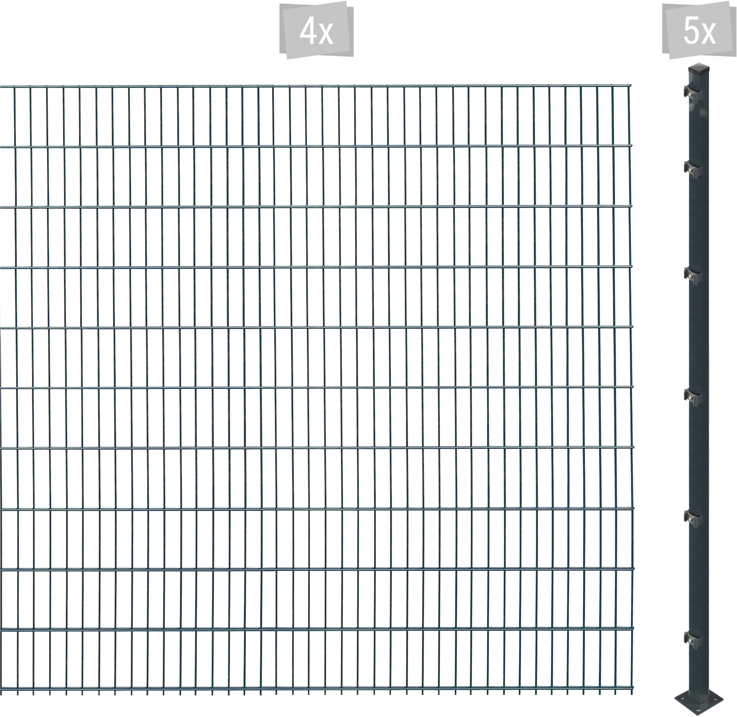 Arvotec Doppelstabmattenzaun "ESSENTIAL 203 zum Aufschrauben", Zaunhöhe 203 günstig online kaufen
