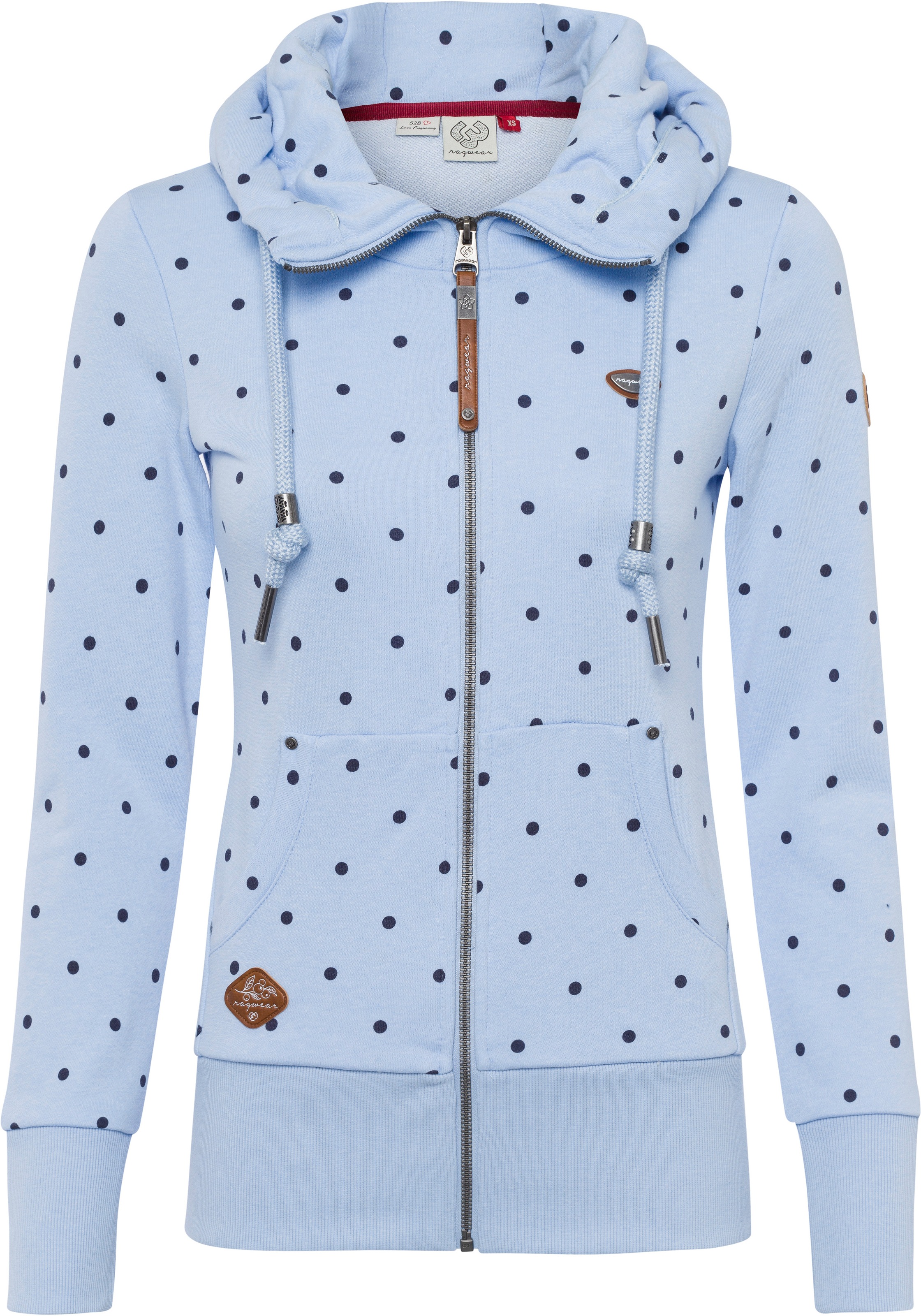 Ragwear Sweatjacke "NESKA DOTS O ZIP", im Allover-Dots Print Design