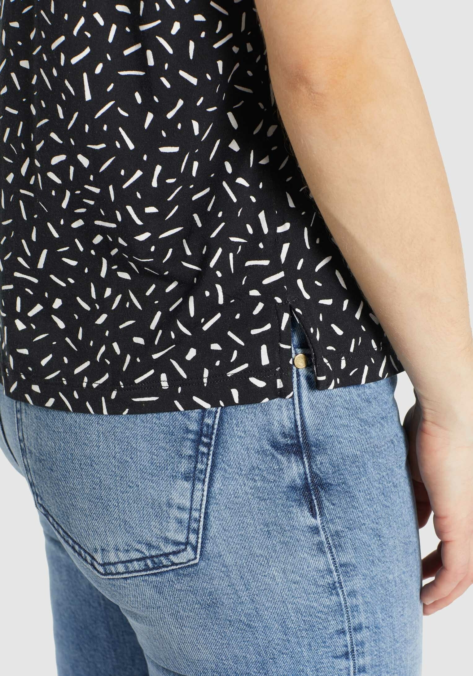 khujo T-Shirt »TALAJA«, mit Schlitz am Nacken